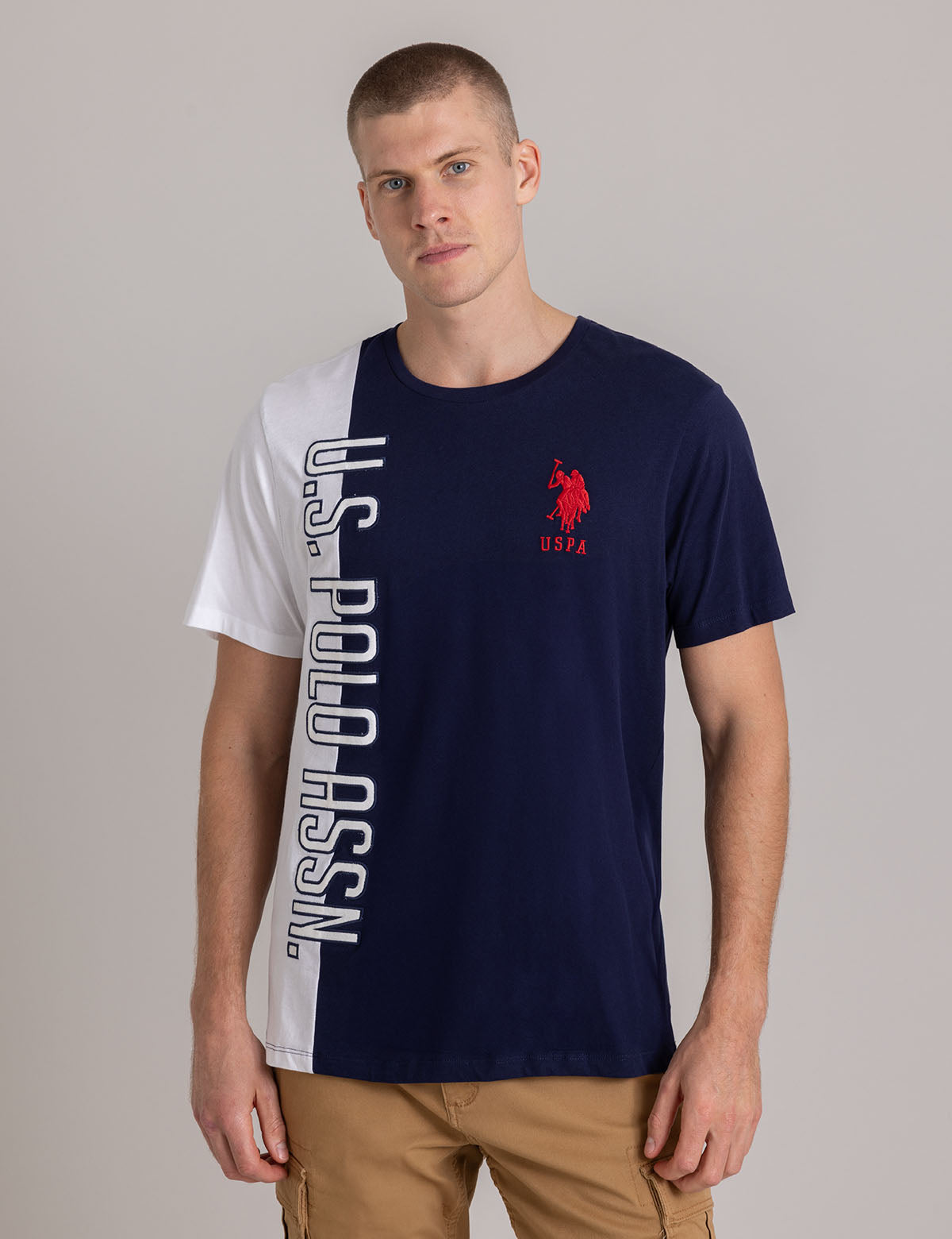 U.S. Polo Assn. Colorblock Graphic T-Shirt for Men