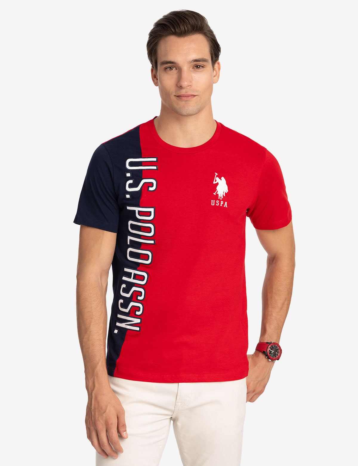U.S. Polo Assn. Colorblock Graphic T-Shirt for Men