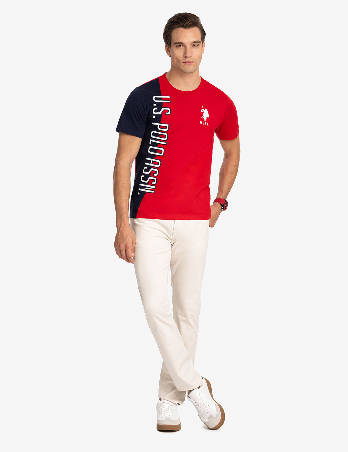 U.S. Polo Assn. Colorblock Graphic T-Shirt for Men