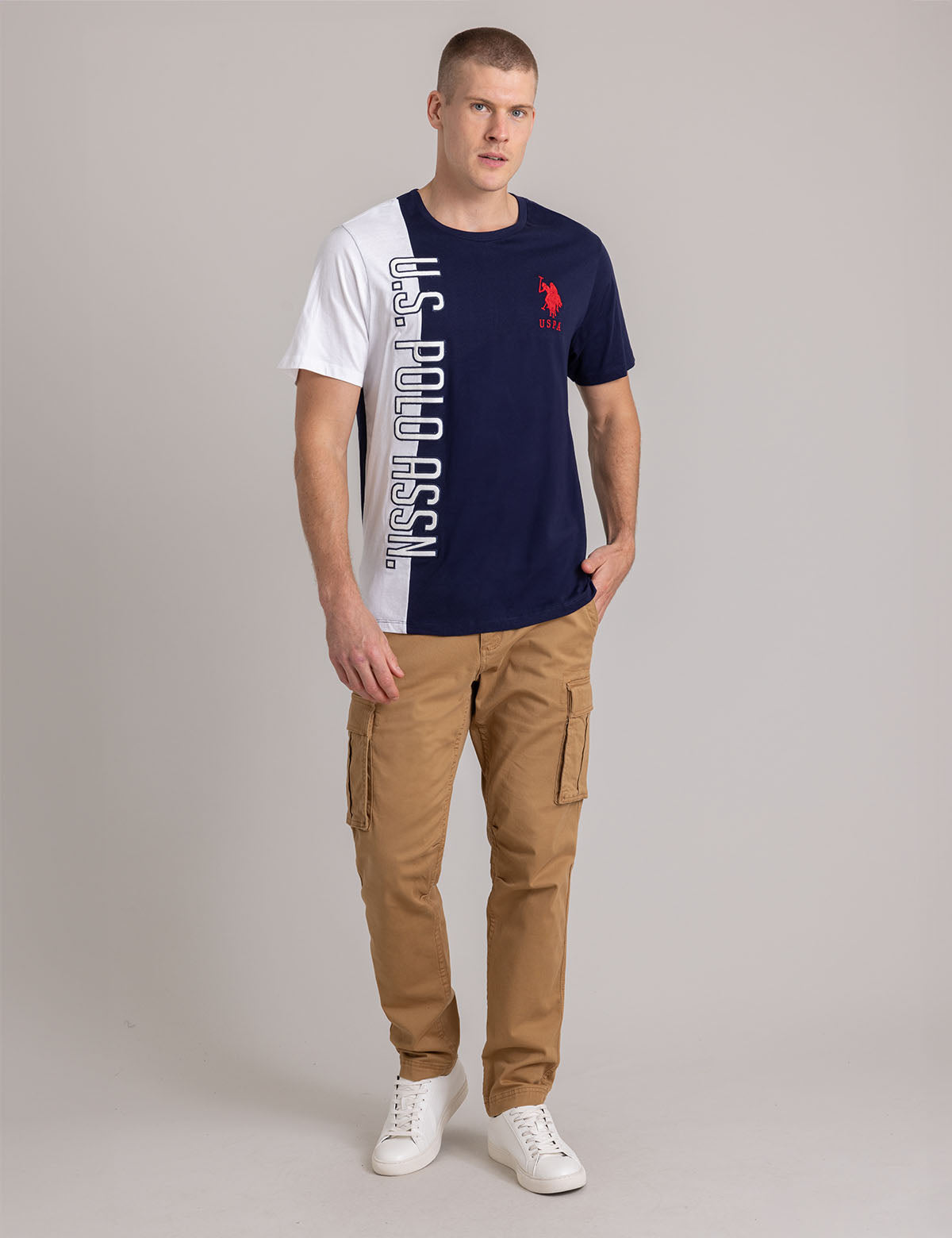 U.S. Polo Assn. Colorblock Graphic T-Shirt for Men