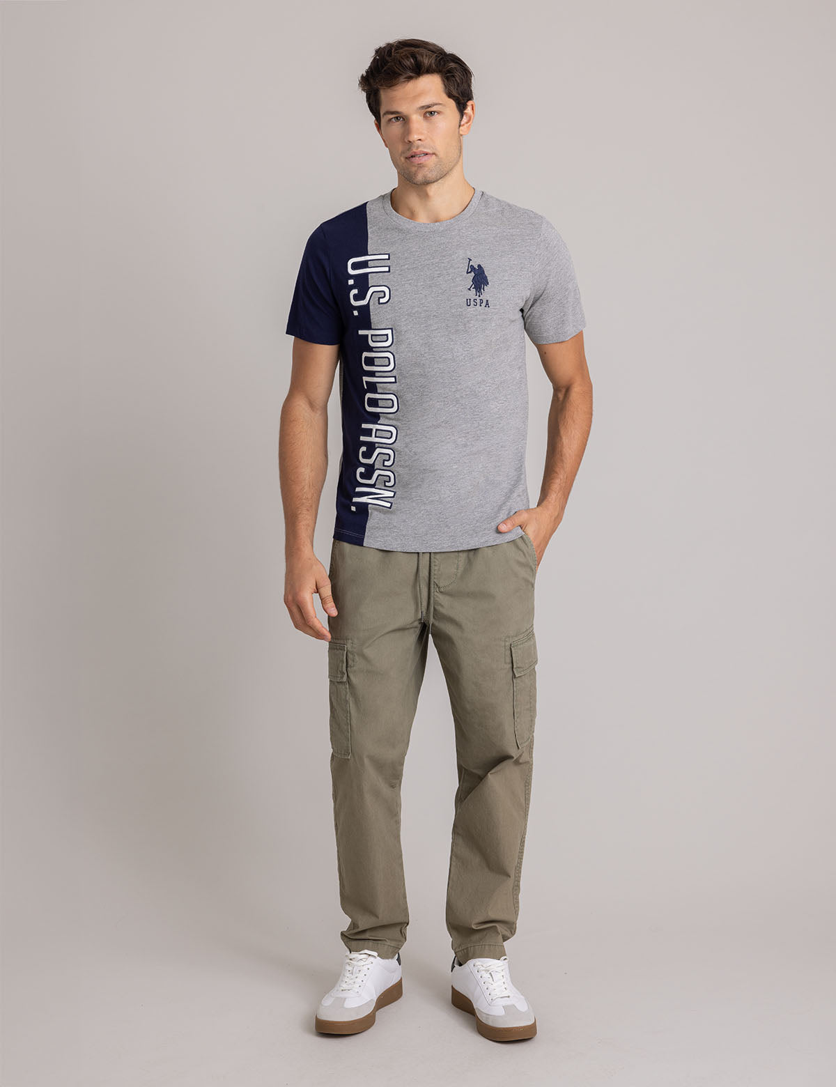 U.S. Polo Assn. Colorblock Graphic T-Shirt for Men
