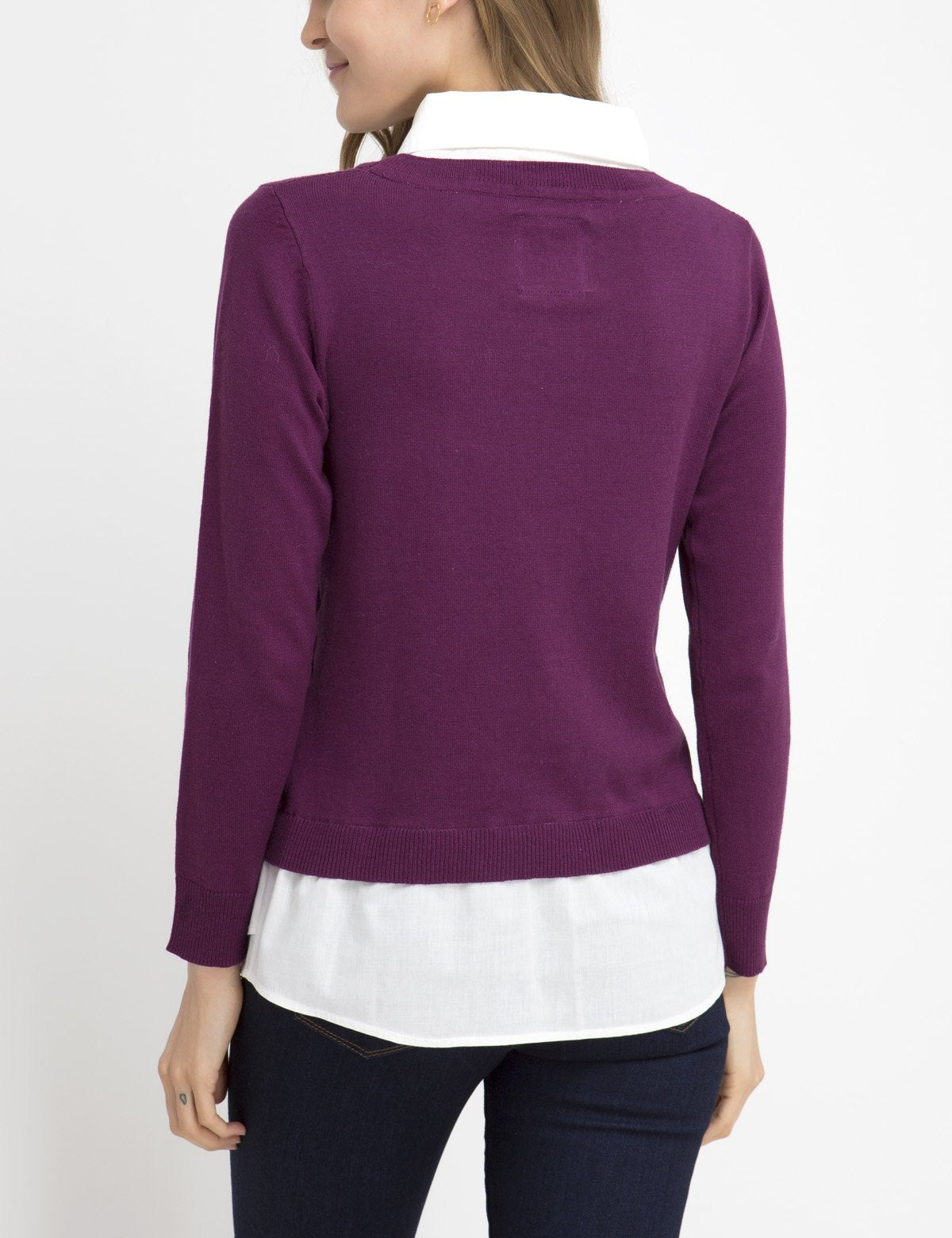 Waffle Knit Sweater with Embroidered Logo - 100% Acrylic
