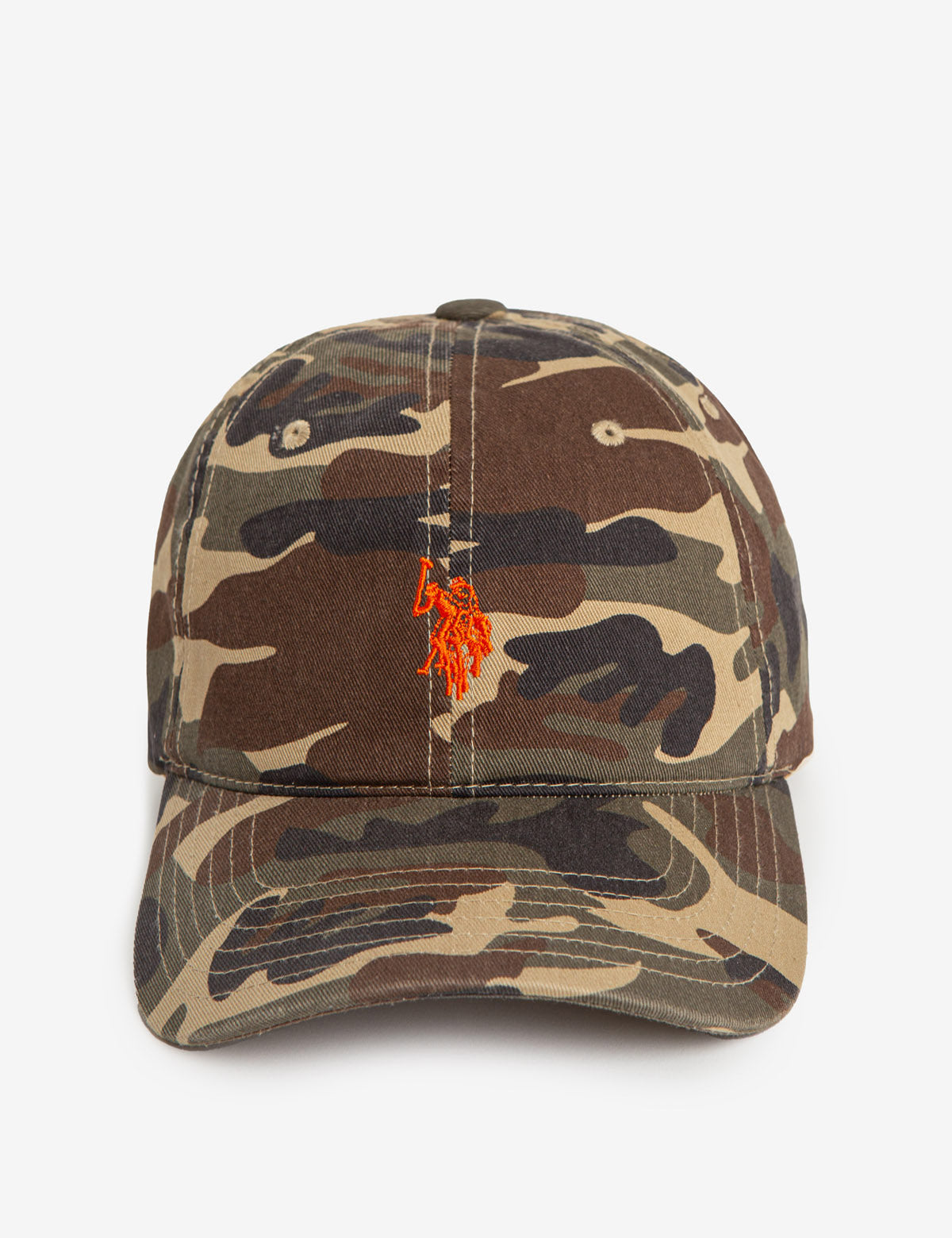 Vintage Washed Camo Dad Hat - Cotton Baseball Cap
