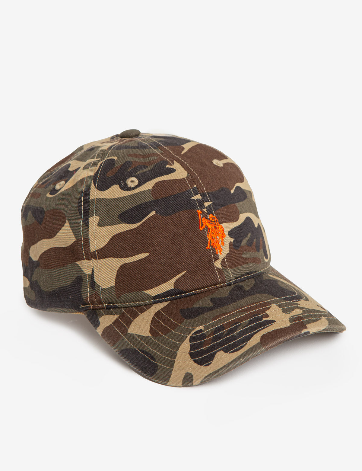Vintage Washed Camo Dad Hat - Cotton Baseball Cap