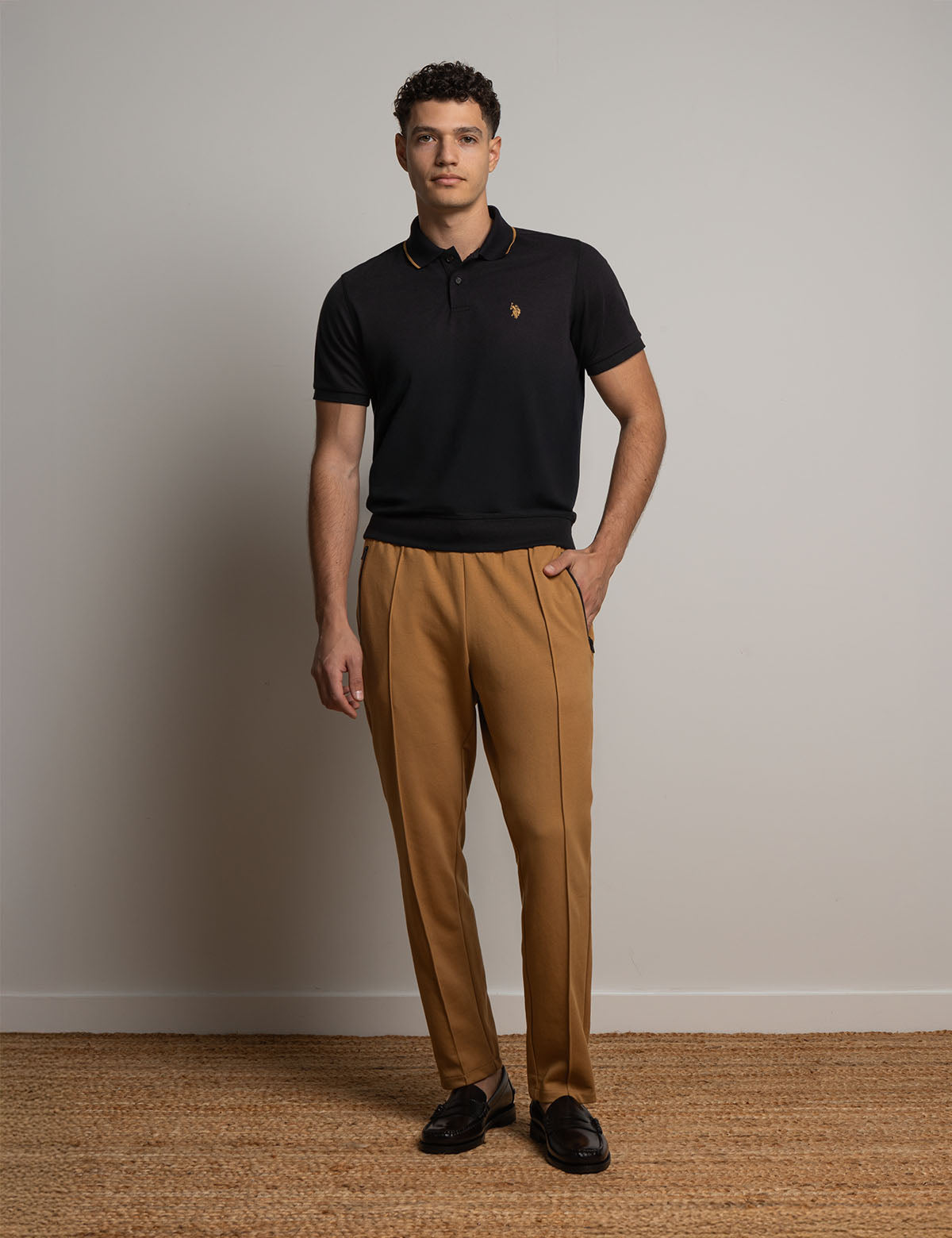 White Label Bonded Interlock Jogger Pants for Men