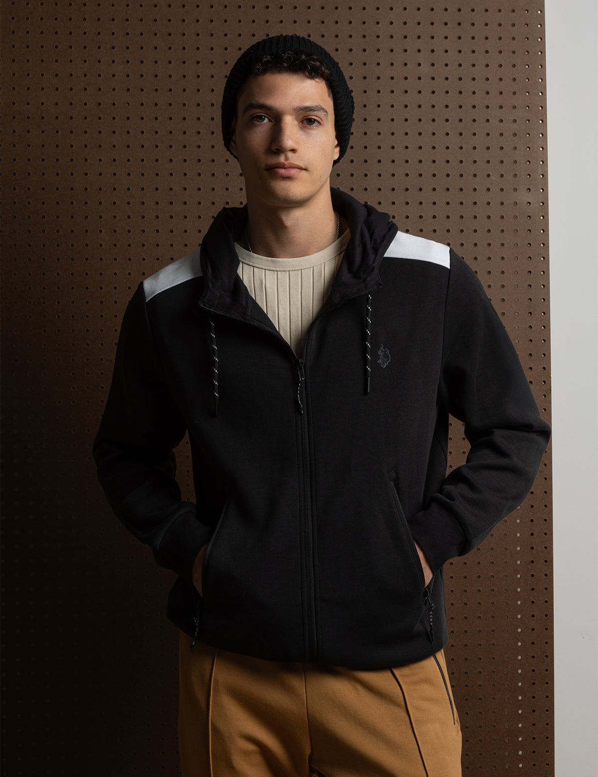 White Label Zip-Up Hoodie - Bonded Interlock Fabric