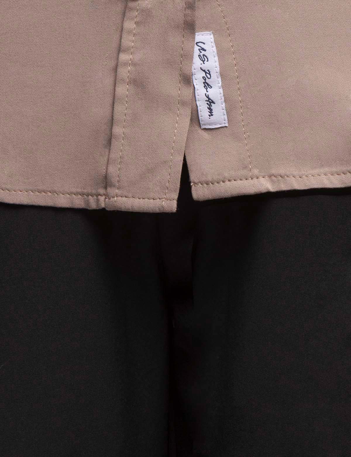 White Label Silk Touch Long Sleeve Shirt with Mother of Pearl Buttons
