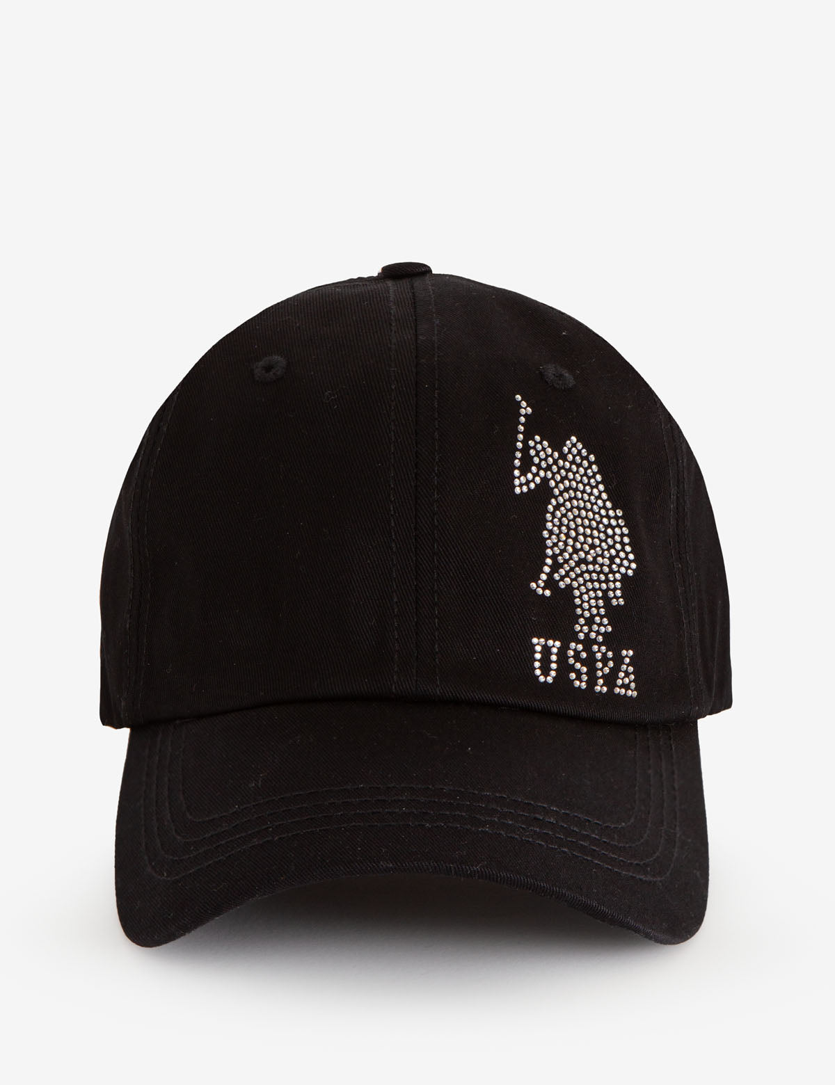 Women's Rhinestone Embellished Twill Logo Hat