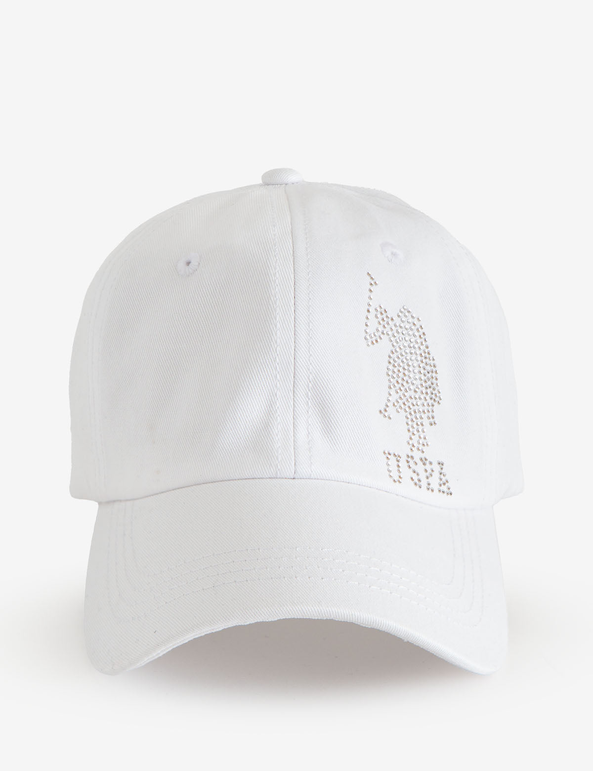 Women's Rhinestone Embellished Twill Logo Hat