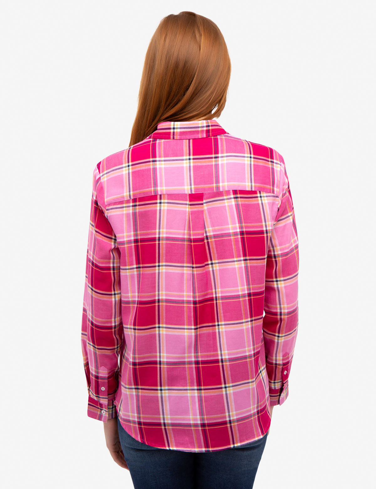 Men's Relaxed Fit Woven Plaid Shirt - 100% Cotton Casual Button-Up