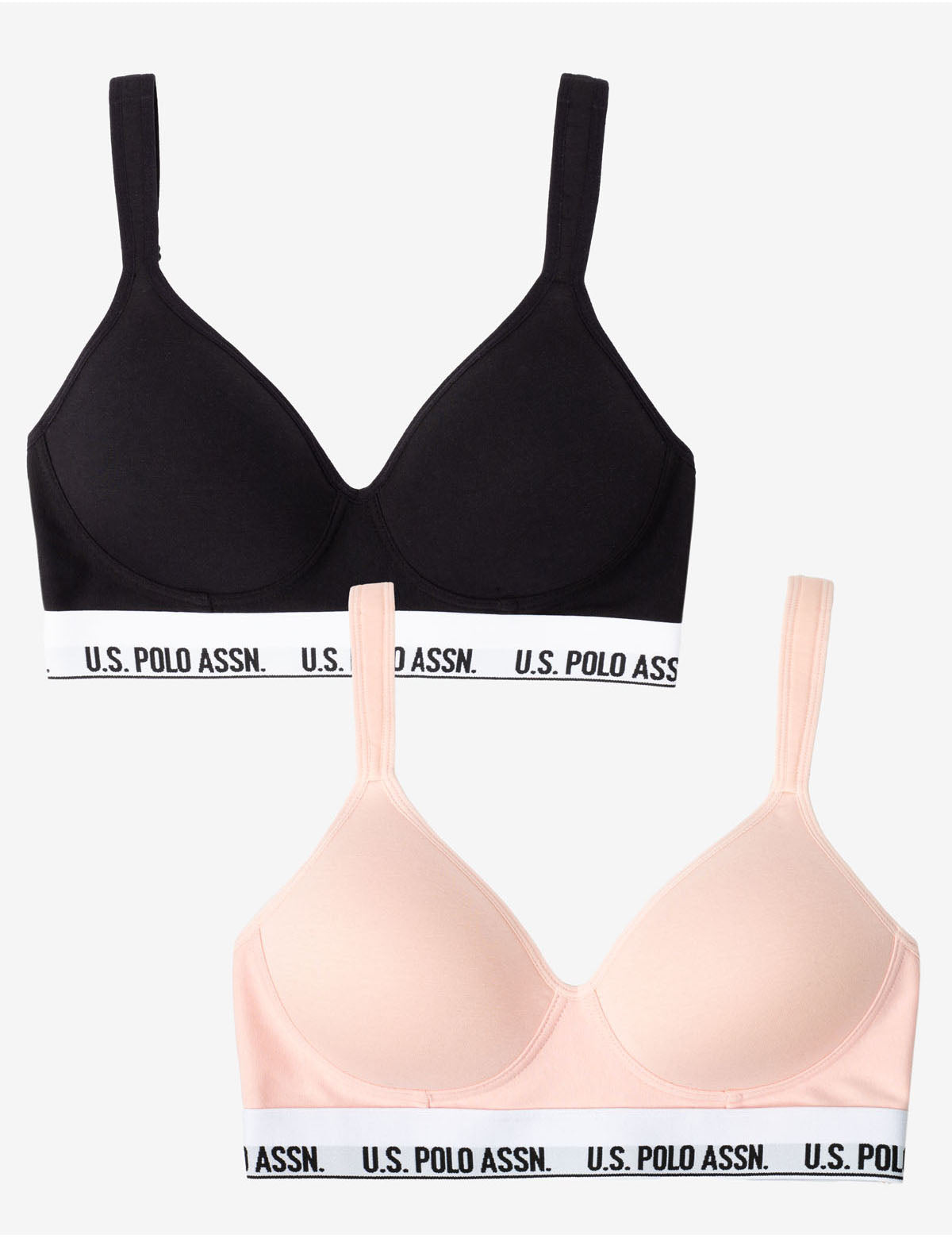 Wire-Free Molded Cup Bras 2-Pack - Cotton Comfort Bralette