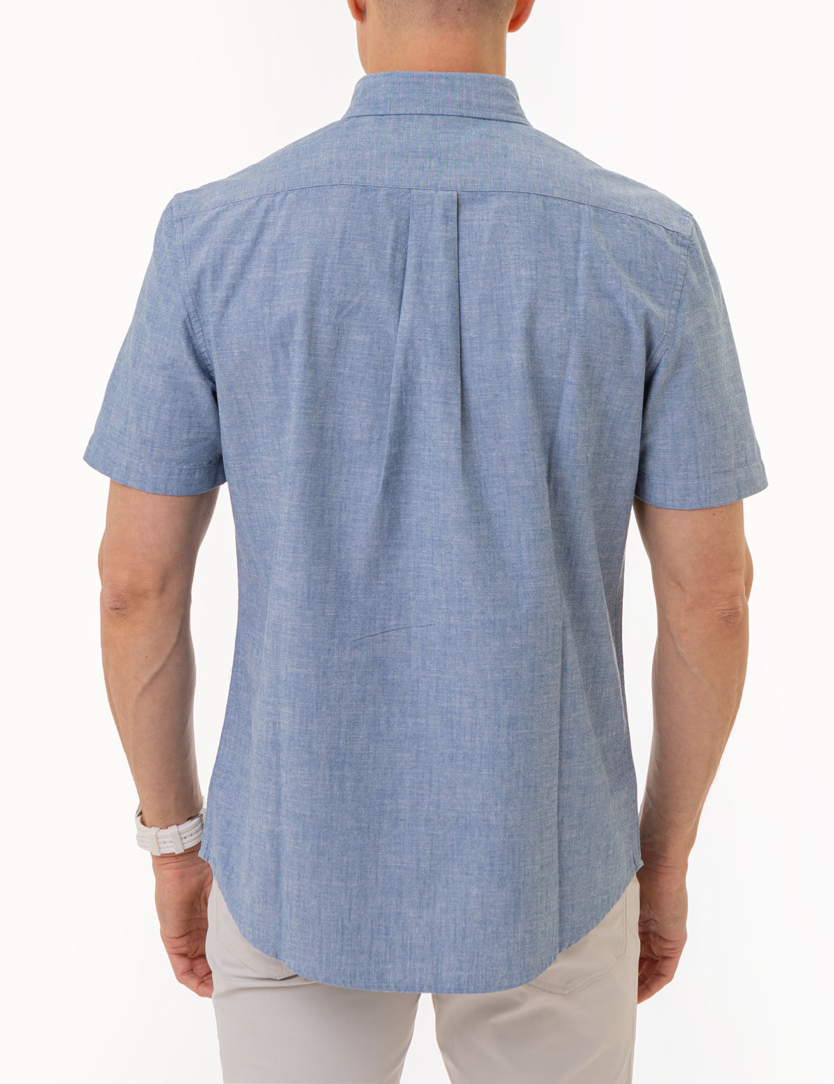 Men's Yarn-Dyed Canvas Shirt with Chest Pocket