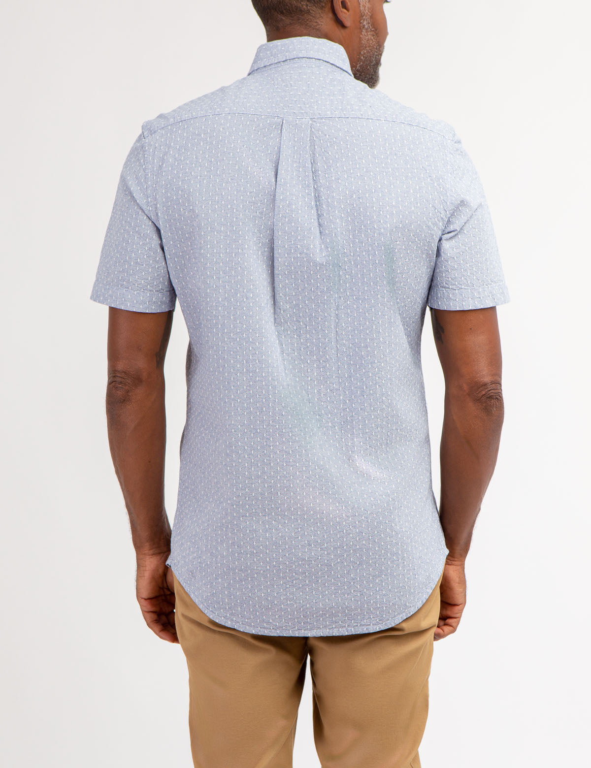 Men's Yarn Dye Dobby Short Sleeve Shirt