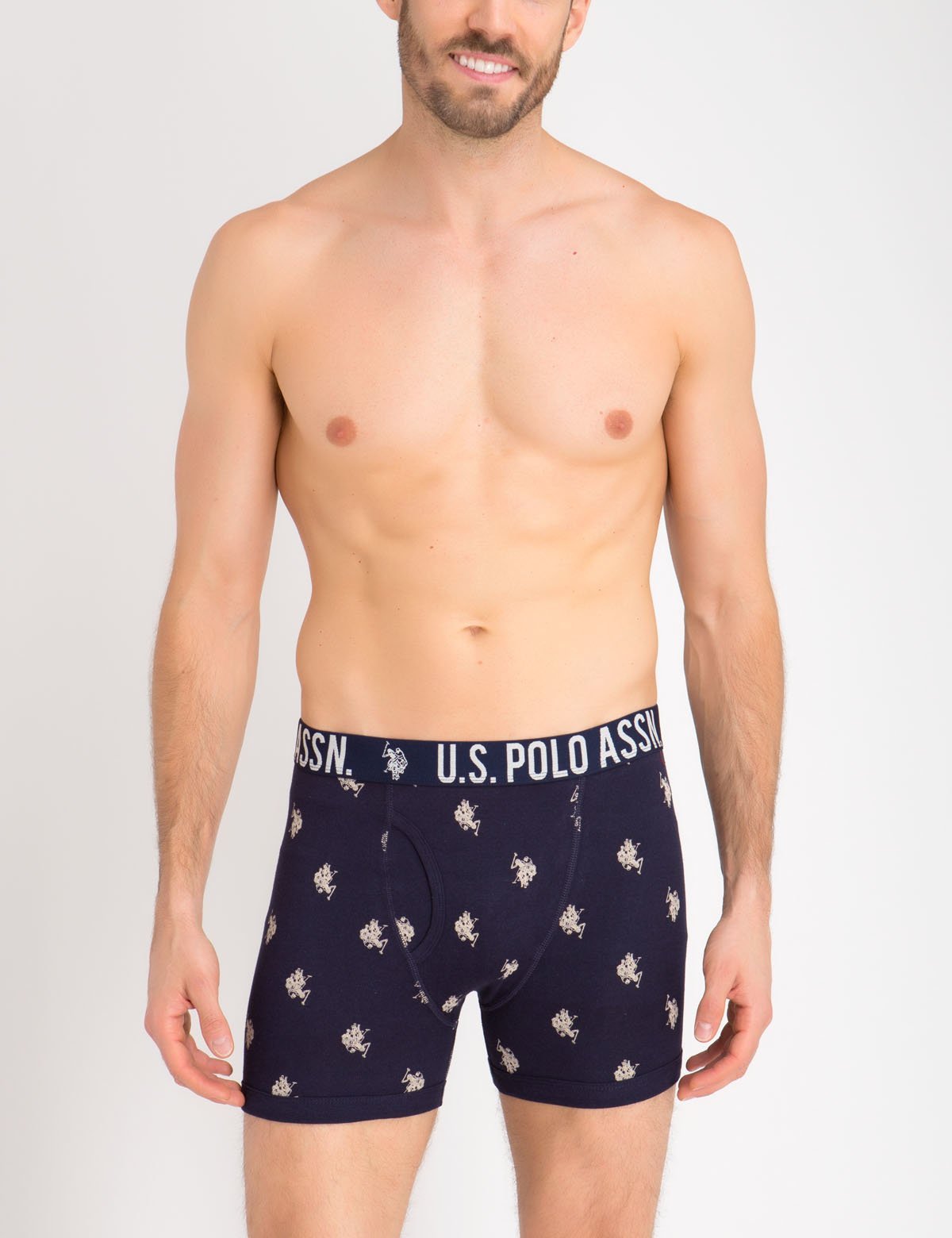 U.S. Polo Assn. Cotton Boxer Briefs 3-Pack