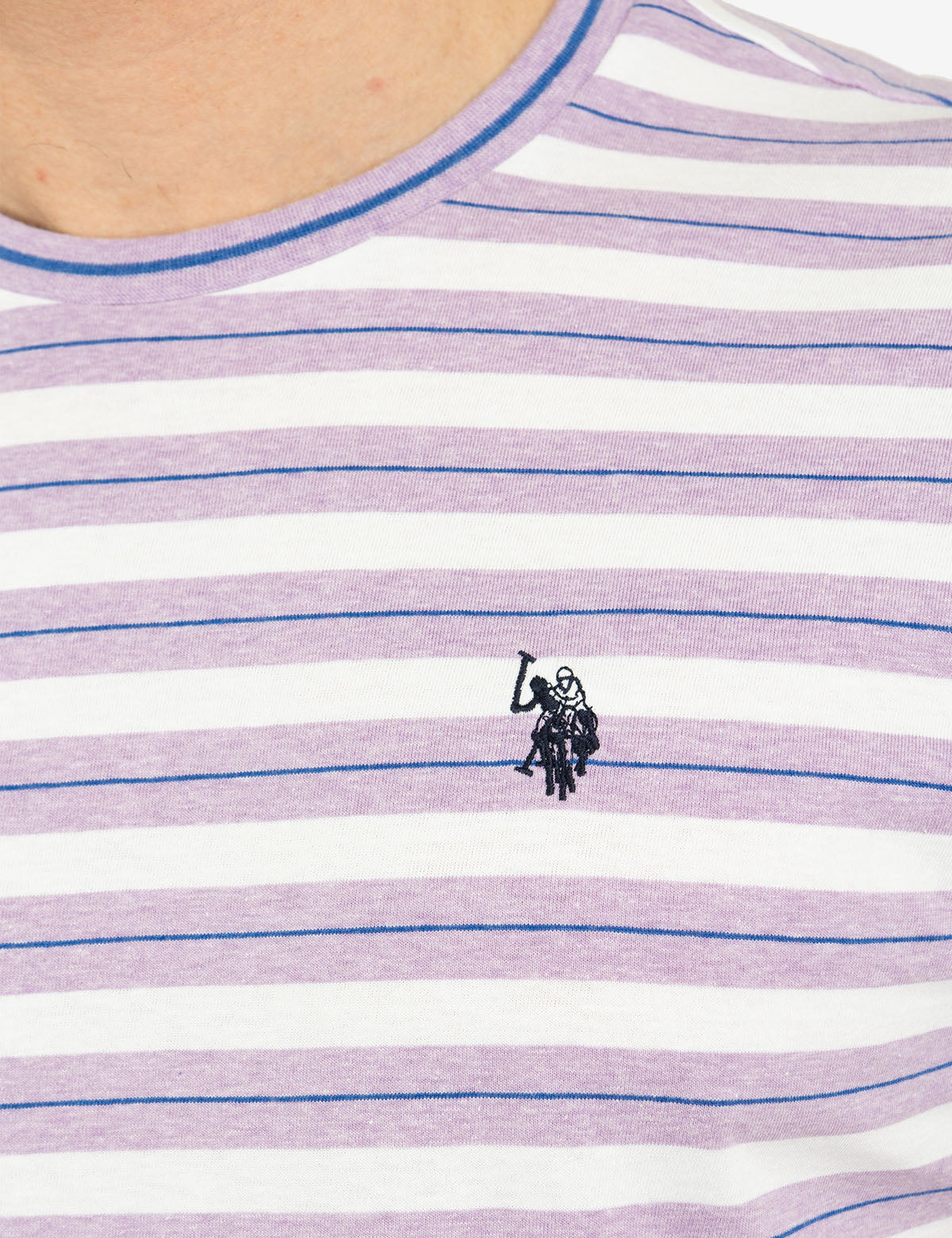 Yarn-Dyed Striped Crew Neck T-Shirt
