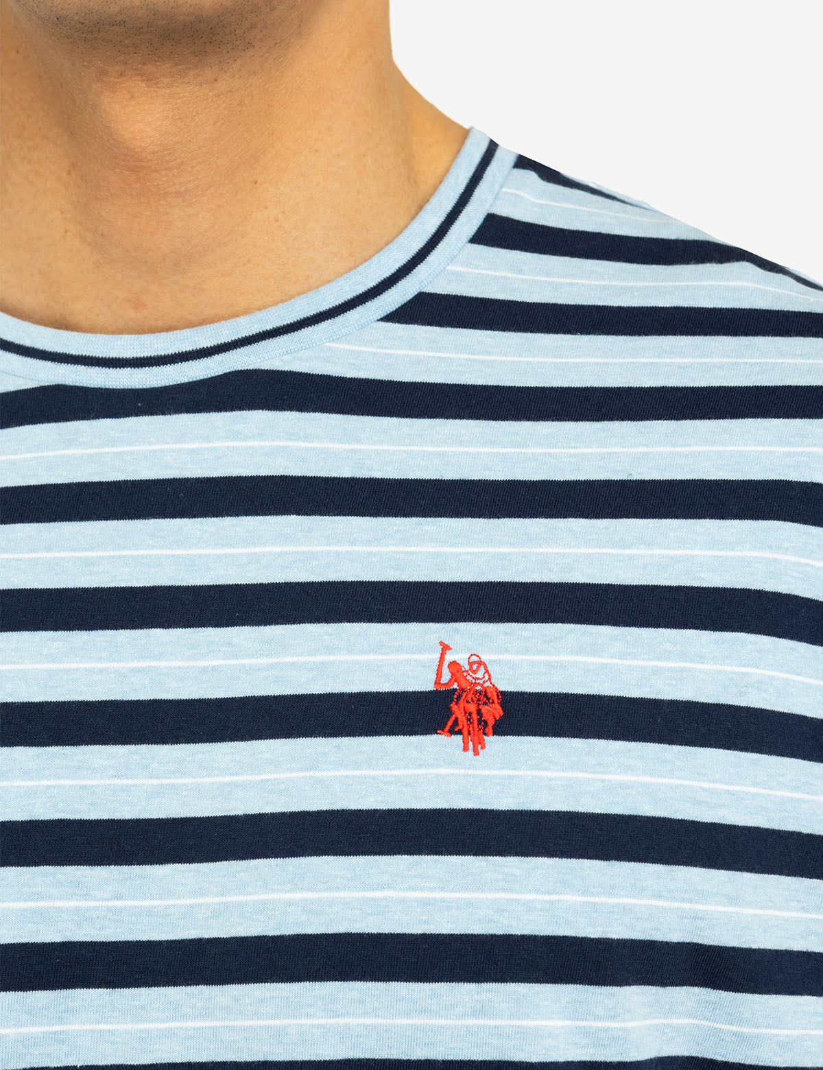 Yarn-Dyed Striped Crew Neck T-Shirt