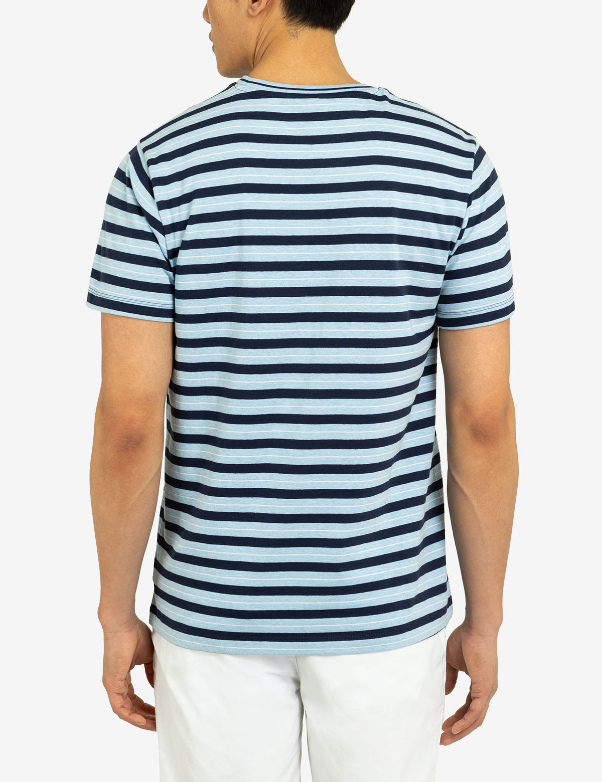 Yarn-Dyed Striped Crew Neck T-Shirt