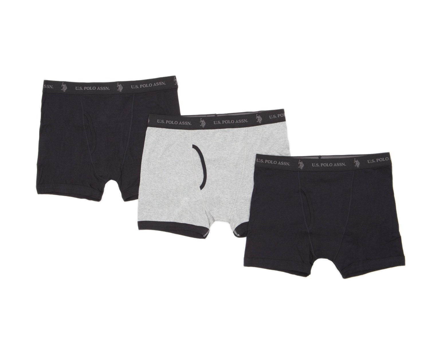 U.S. Polo Assn. Cotton Boxer Briefs 3-Pack