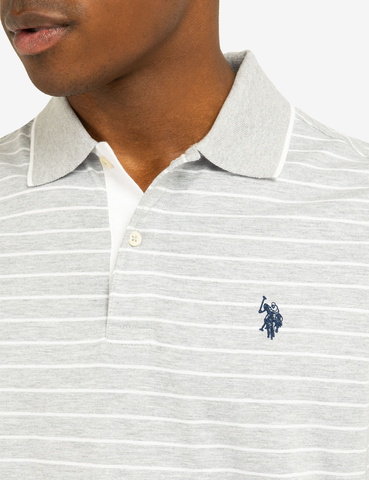 Men's Yarn-Dye Stripe Jersey Polo Shirt