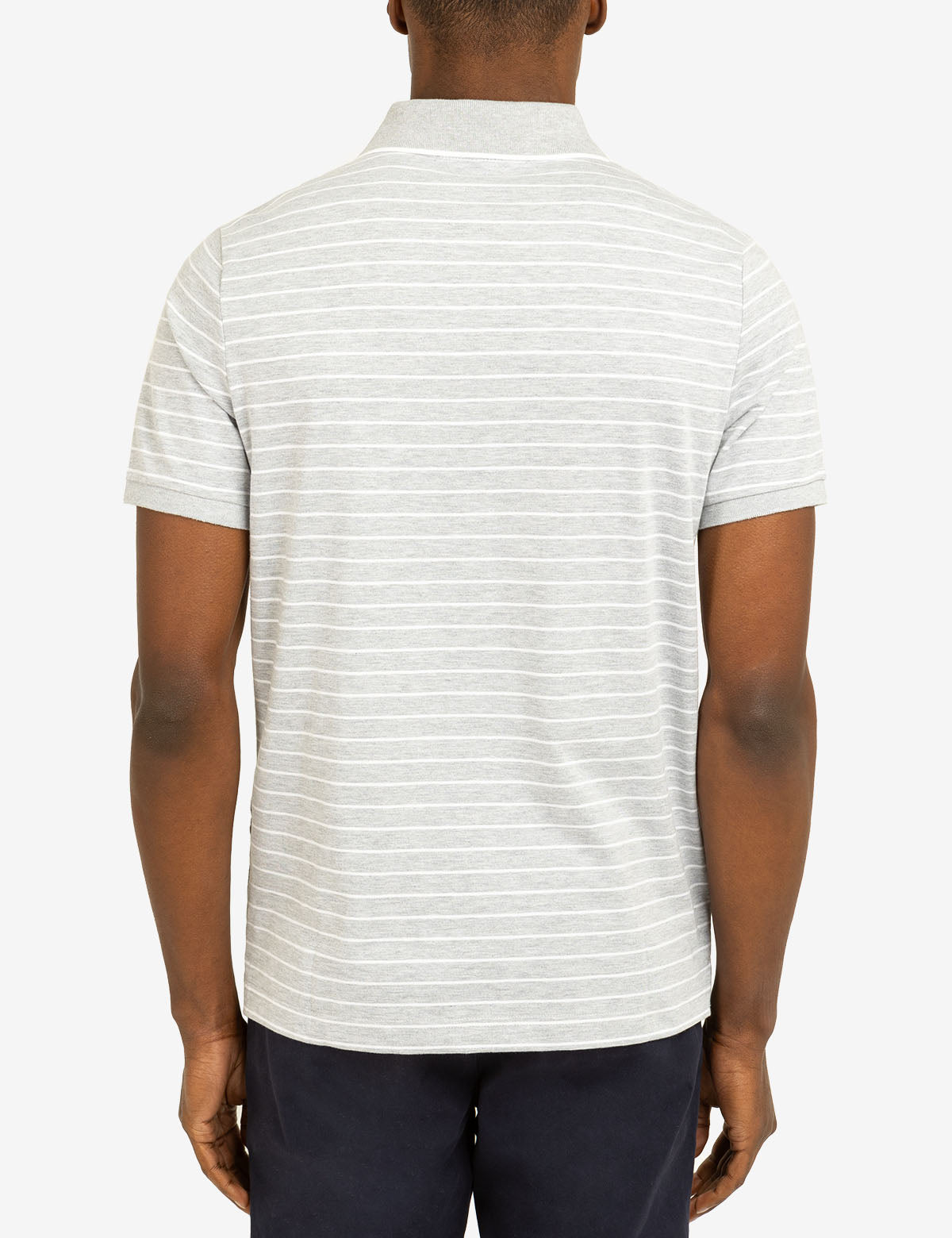 Men's Yarn-Dye Stripe Jersey Polo Shirt