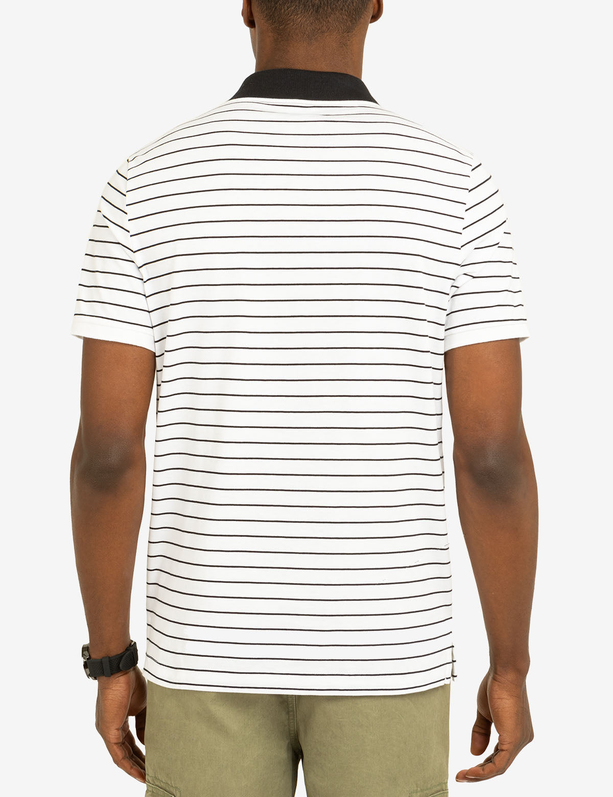 Men's Yarn-Dye Stripe Jersey Polo Shirt