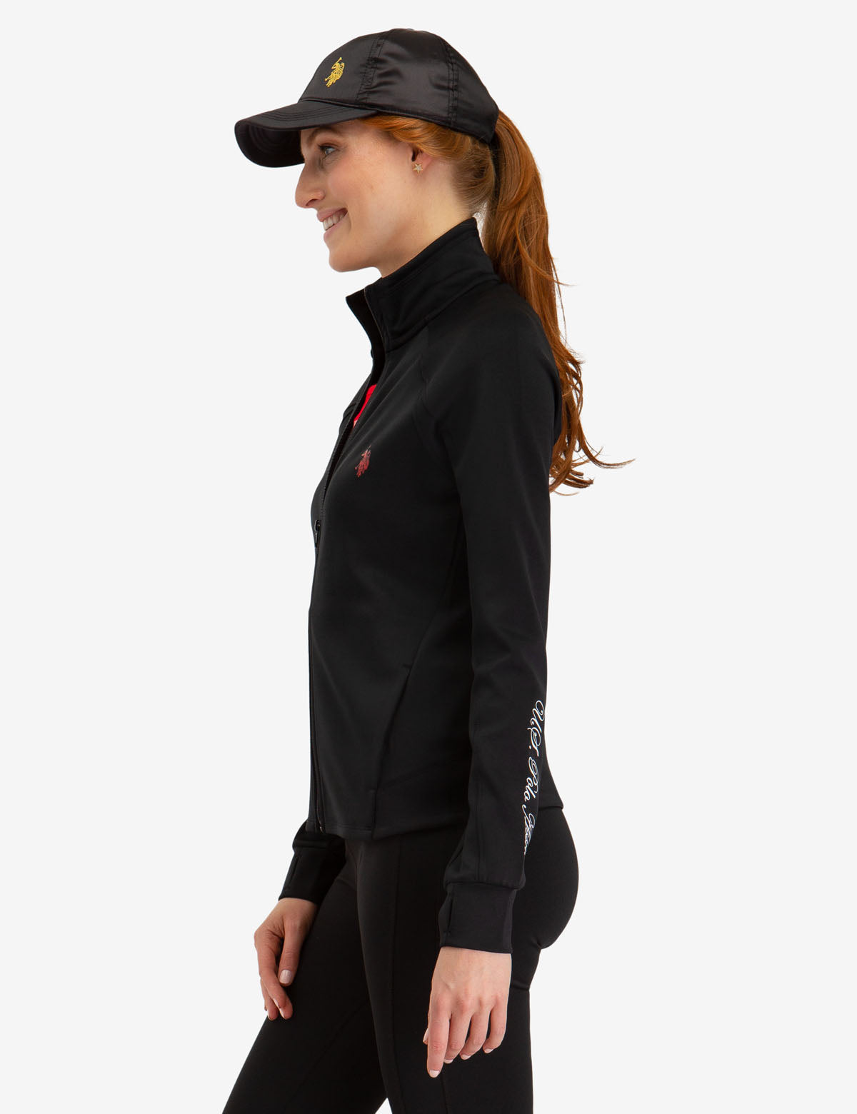 USPA Zip Up Jacket - Lightweight Polyester with Spandex Stretch