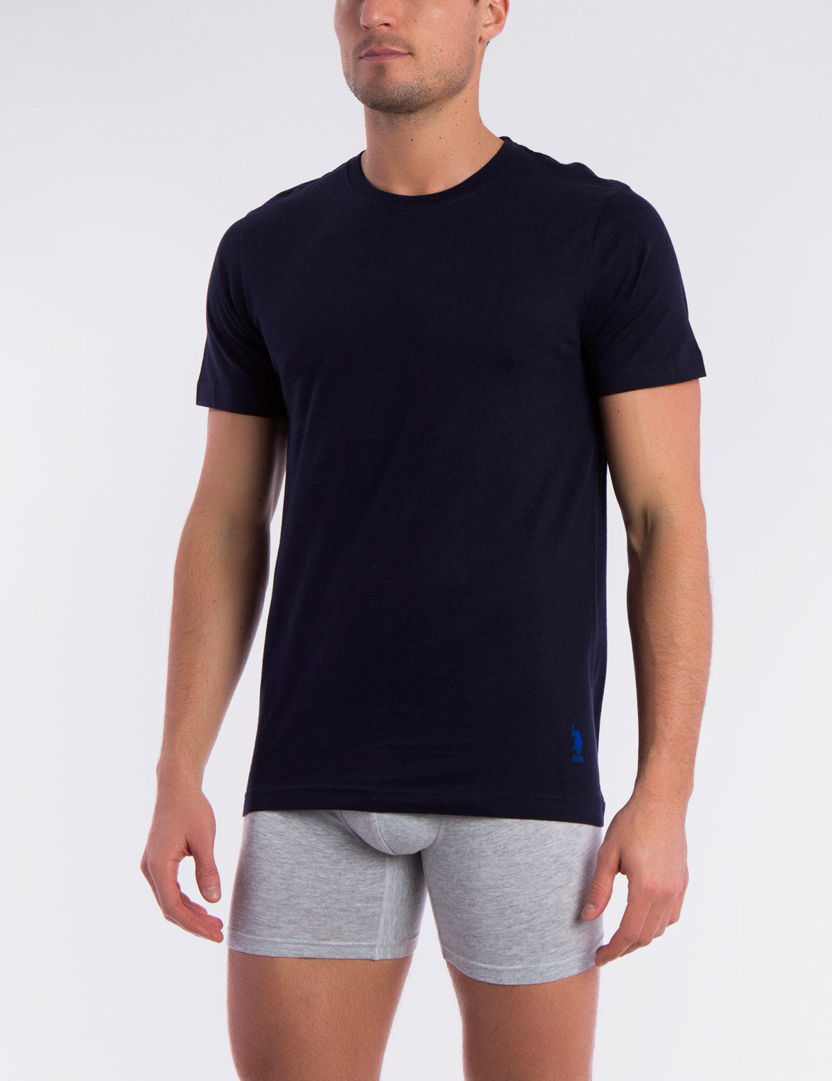 3 Pack Cotton Crew Neck T-Shirts - Slim Fit Jersey Tees