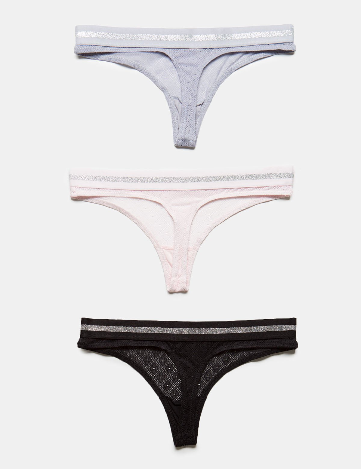 3 Pack Women's Lace Thong Underwear