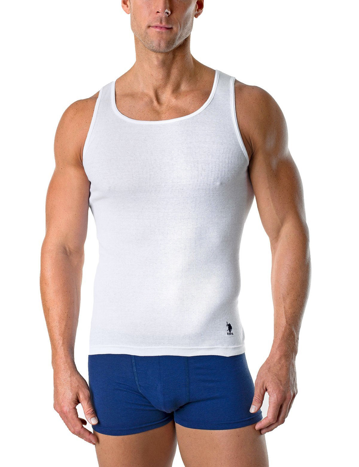 3 Pack Cotton Ribbed Tank Tops for Men - Sleeveless A-Shirts