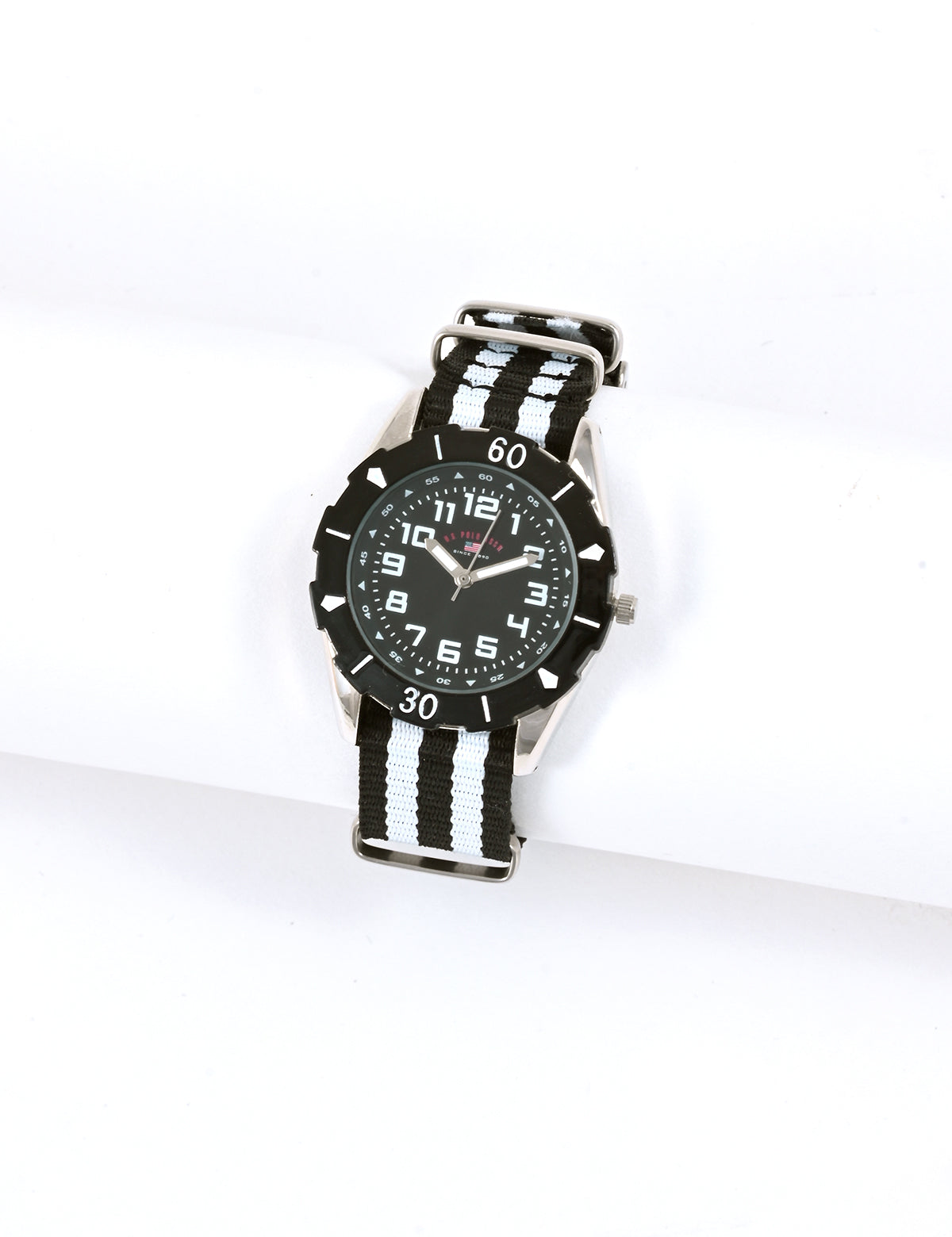 USPA Junior Sport Watch with Black Nylon Strap
