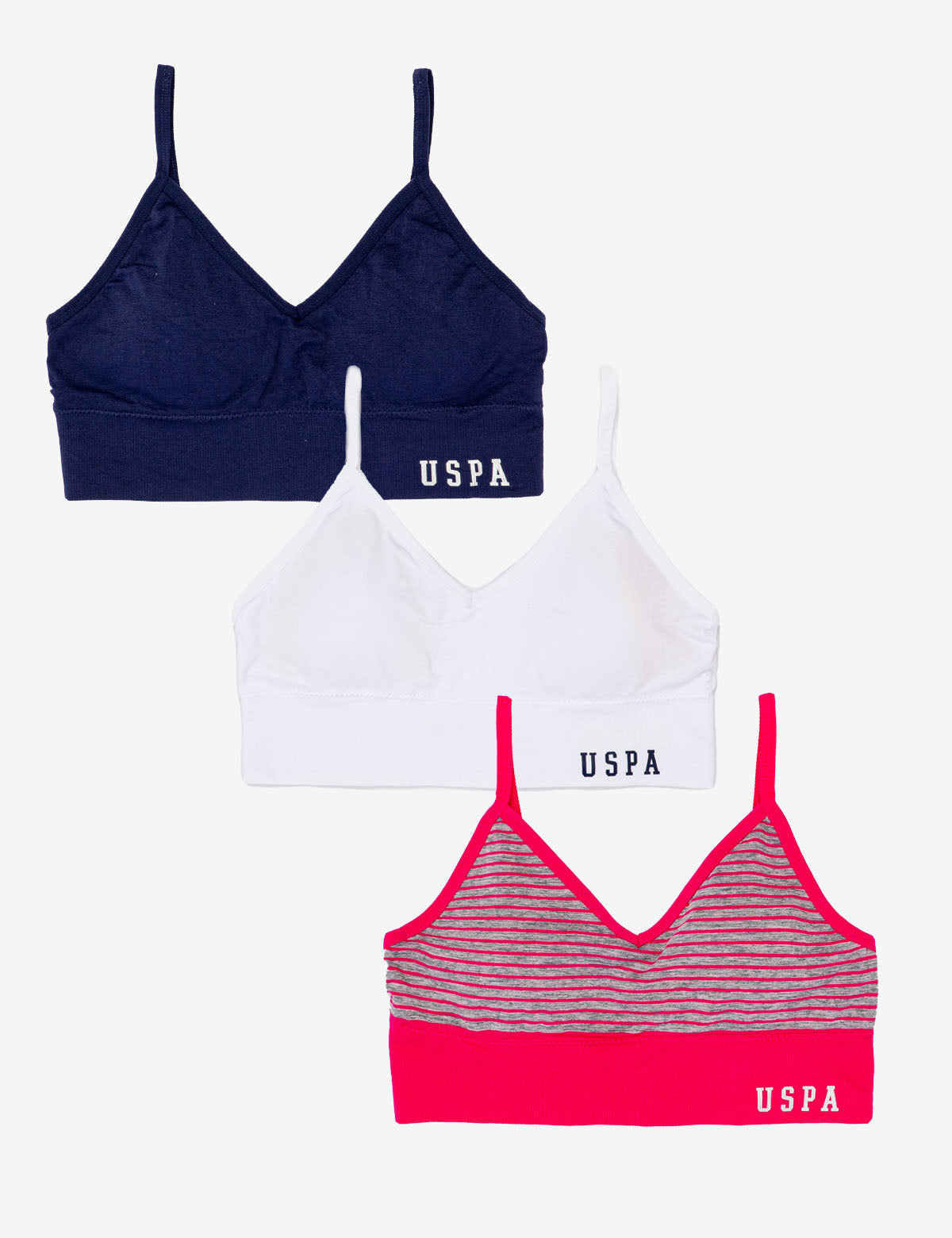 3 Pack Wire-Free Seamless Bras with Removable Pads
