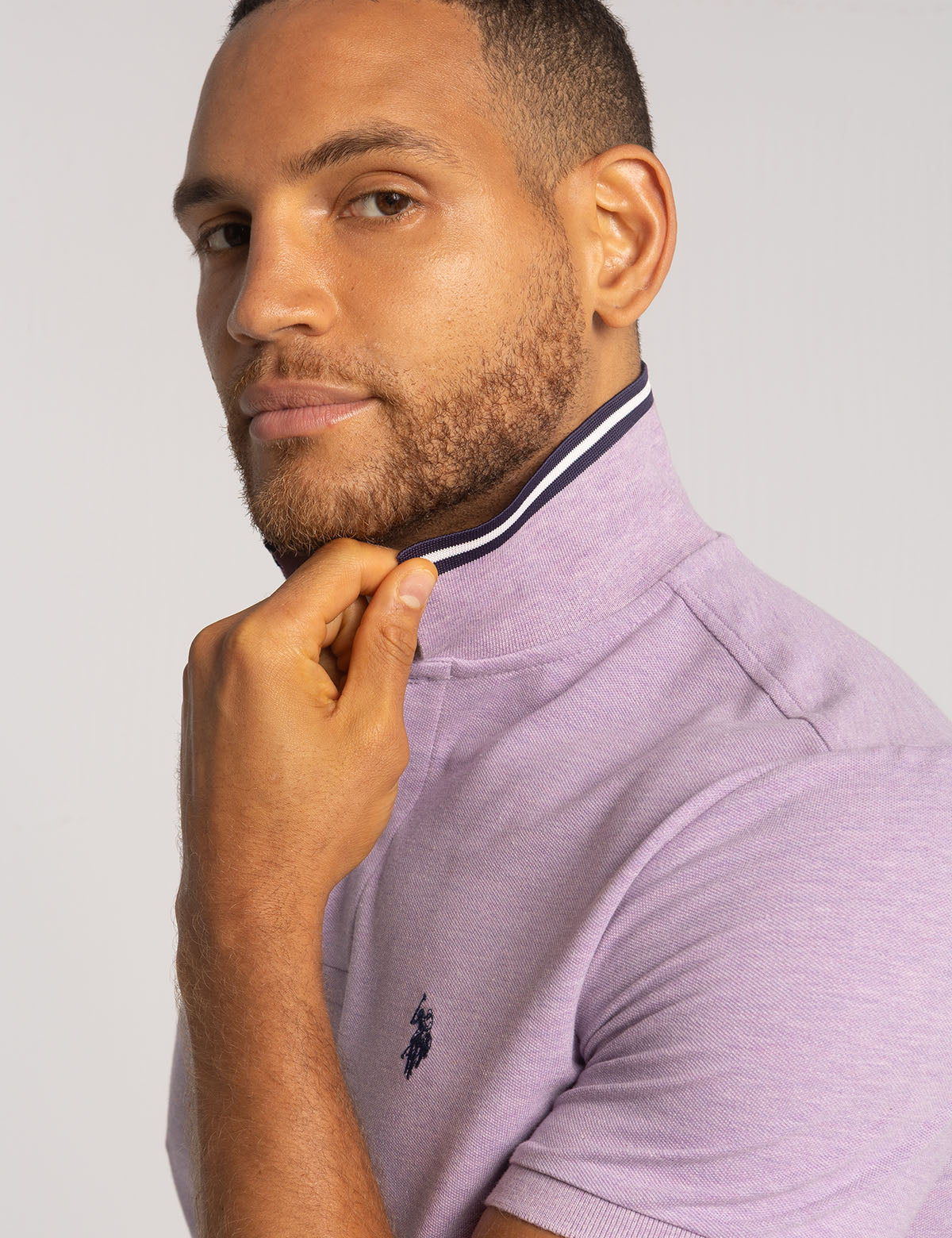 Slim Fit Stretch Pique Polo Shirt for Men – Comfortable & Stylish