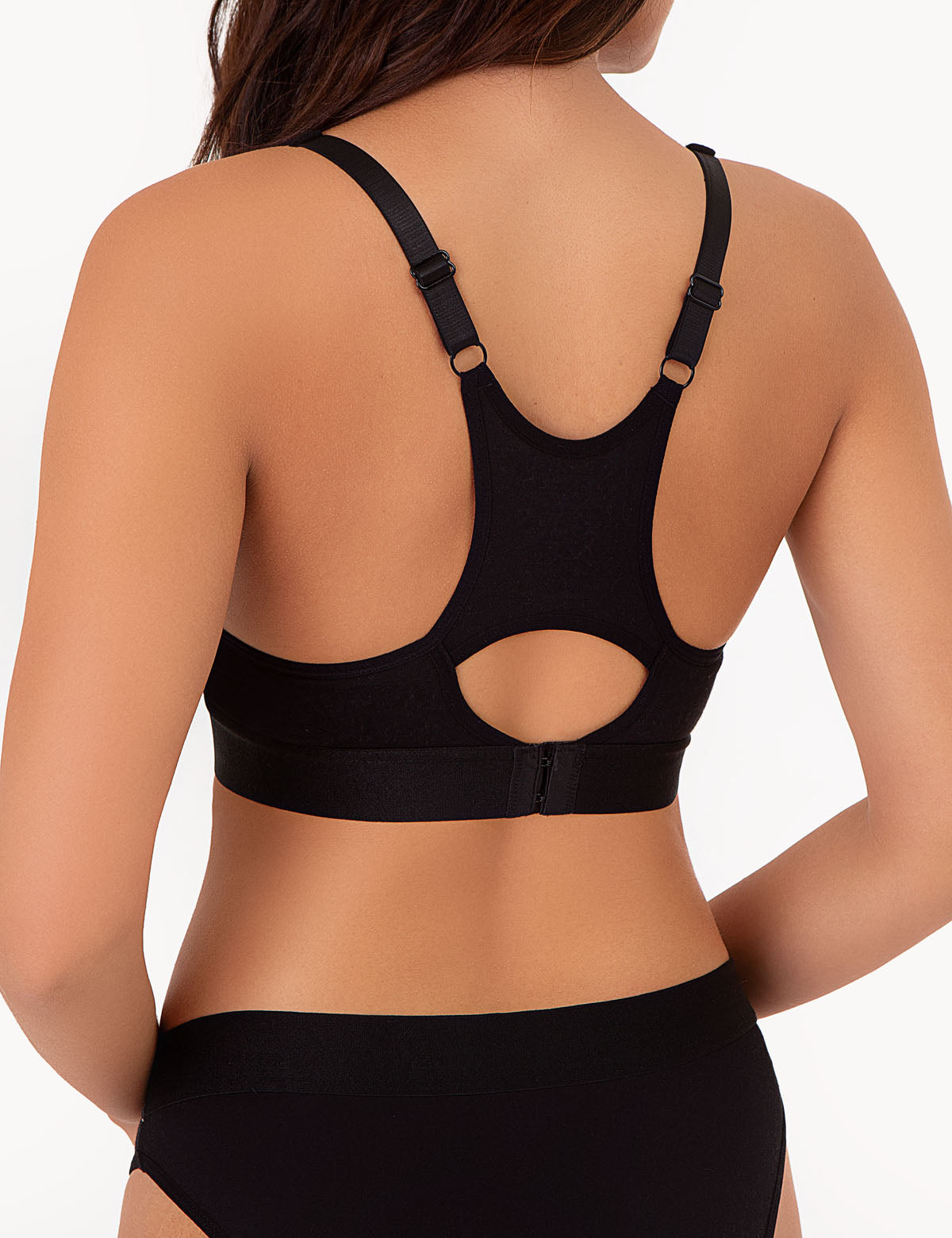 3-Pack Wire-Free Racerback Bras with Adjustable Straps