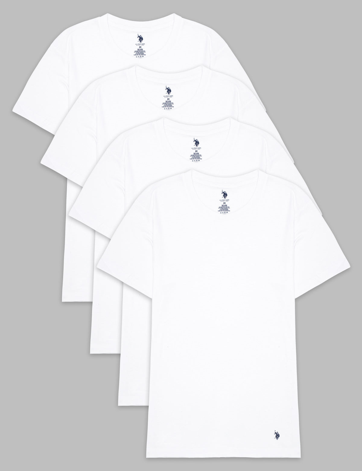 4 Pack Soft Cotton Jersey Crew Neck T-Shirts for Men