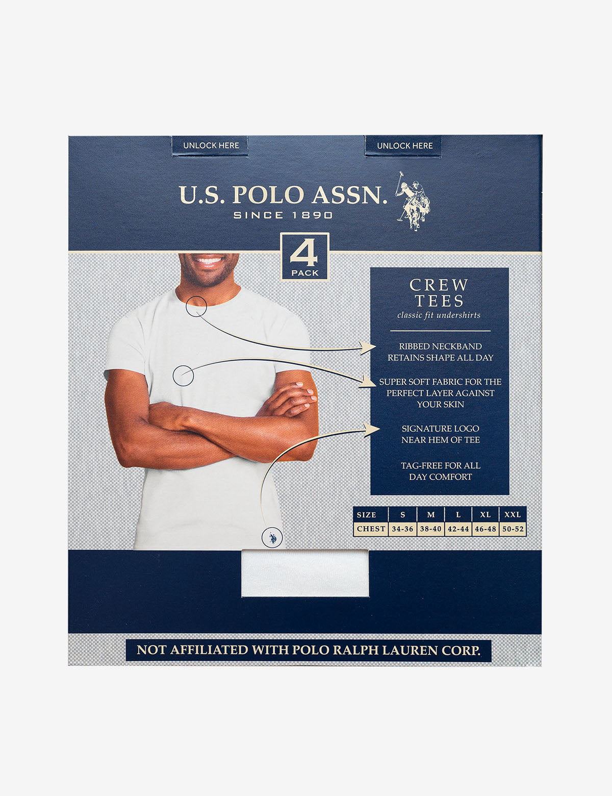 4 Pack Soft Cotton Crew Neck T-Shirts for Men
