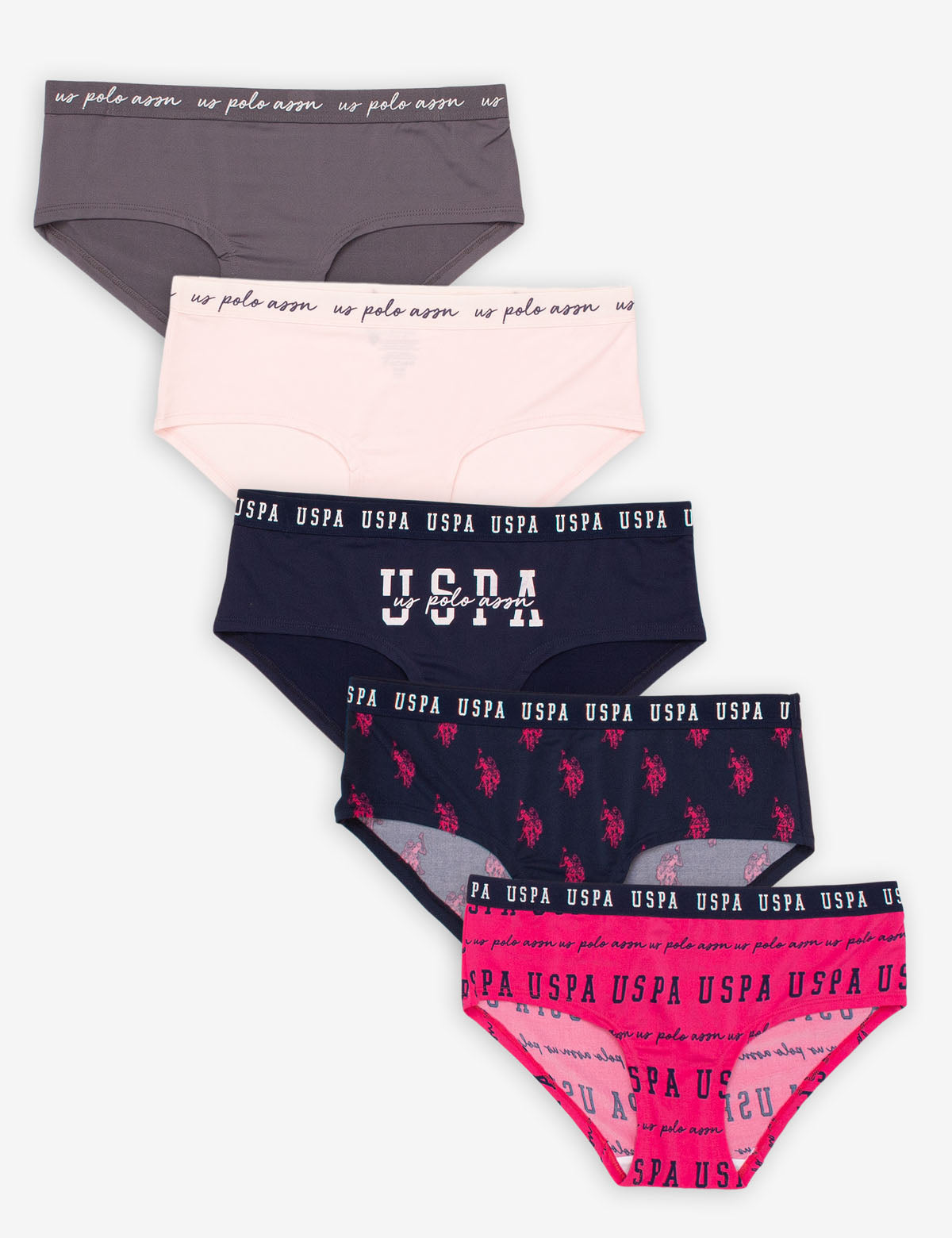 5 Pack Women's Hipster Panties - Microfiber, Tag-Free Underwear