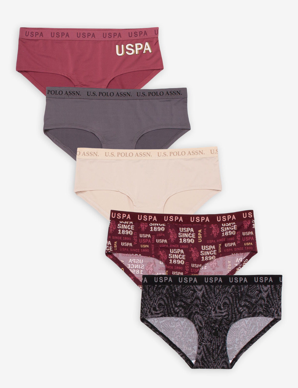 5 Pack Women's Hipster Panties - Microfiber, Tag-Free Underwear