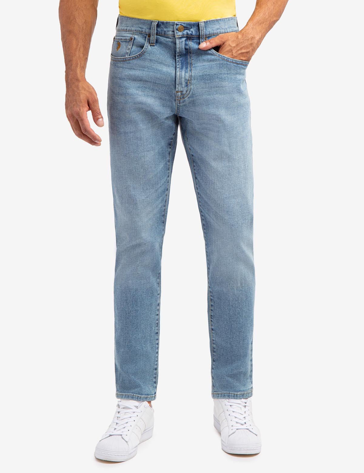 Men's Athletic Fit Jeans - 5 Pocket Stretch Denim