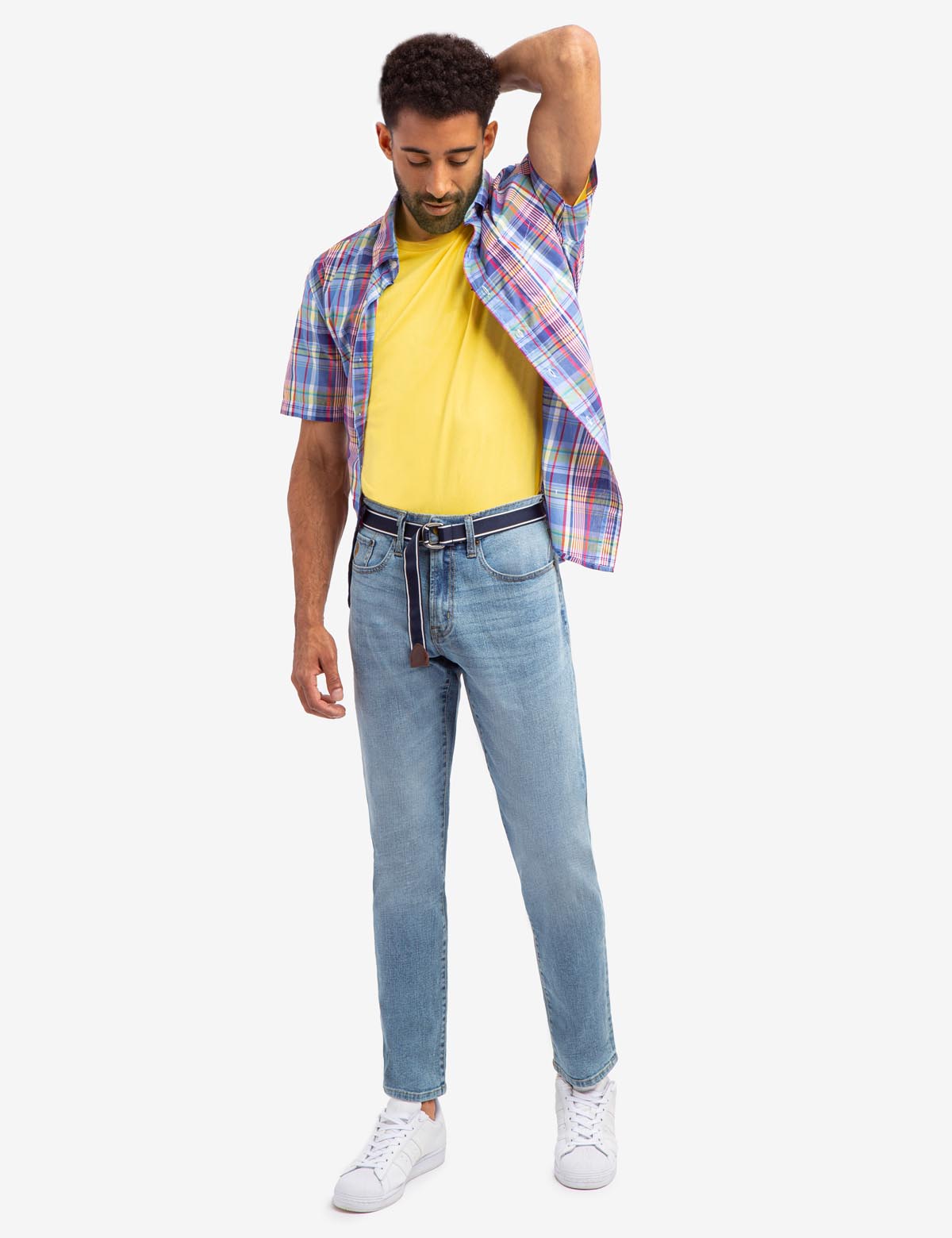 Men's Athletic Fit Jeans - 5 Pocket Stretch Denim