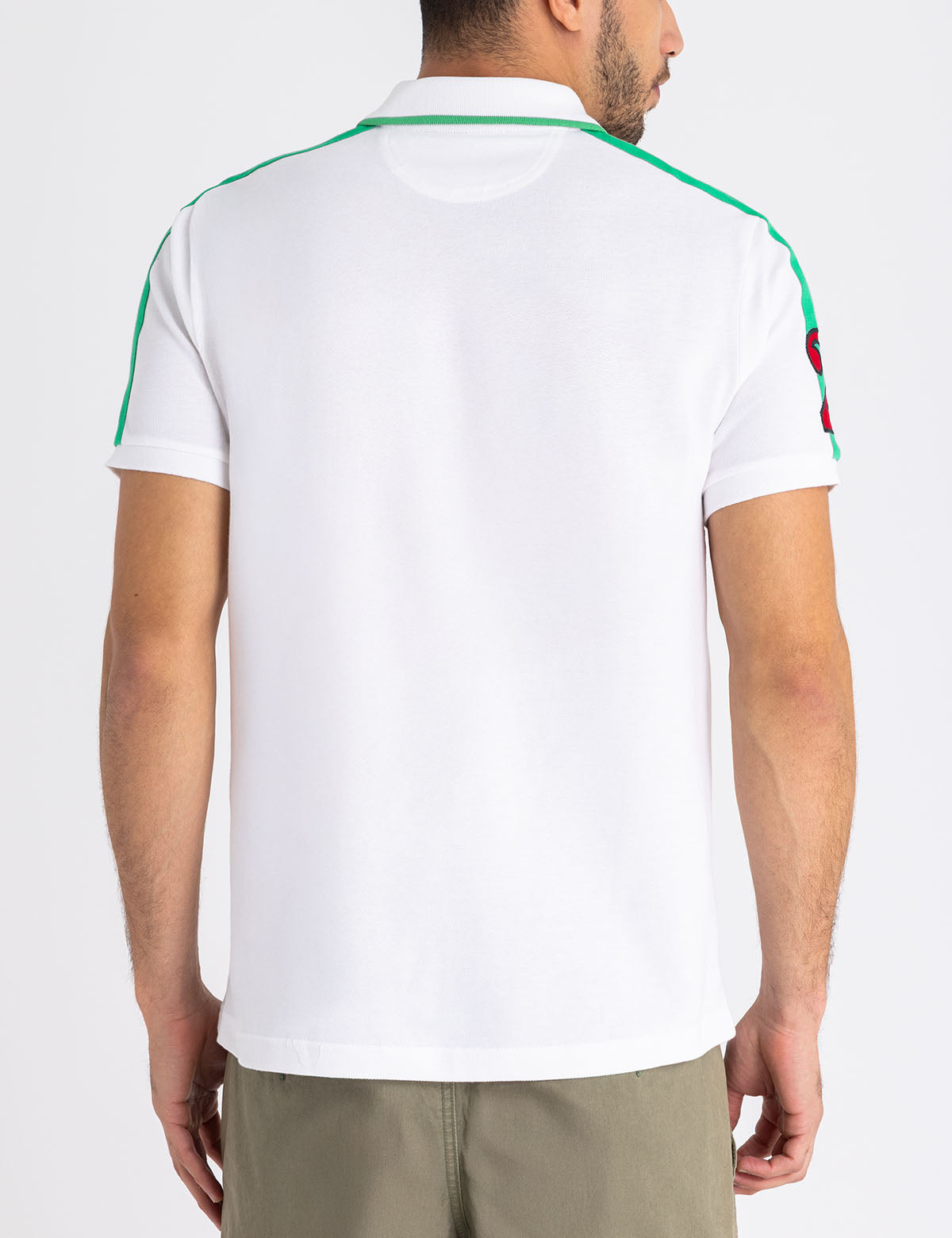 Mexico Color Block Polo Shirt with Embroidery - Sporty Casual Style