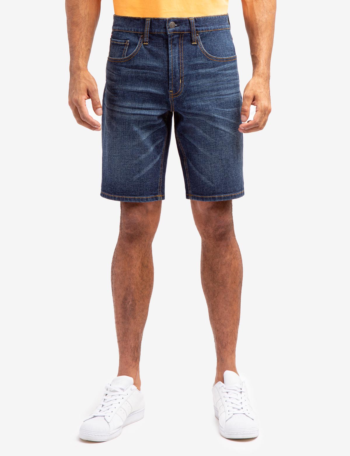 Men's Slim Fit 5-Pocket Shorts with Zip Fly & Button Closure