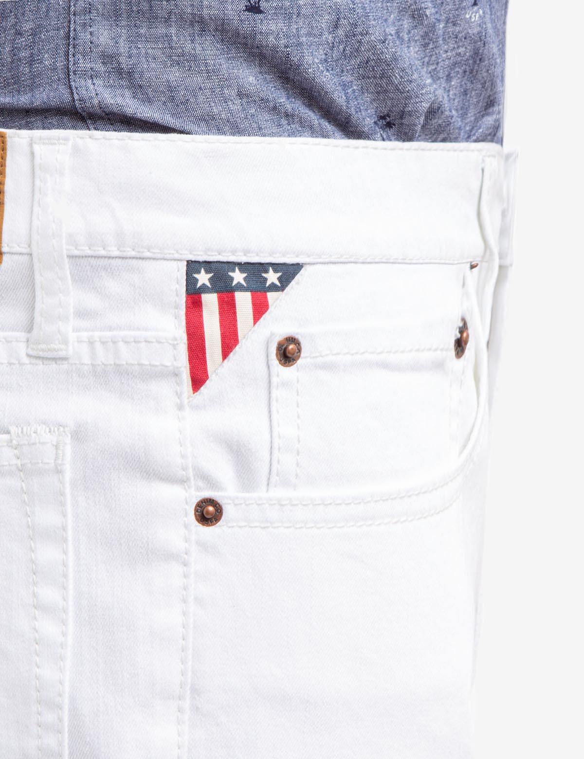 Men's Slim Fit 5-Pocket Shorts with Zip Fly & Button Closure