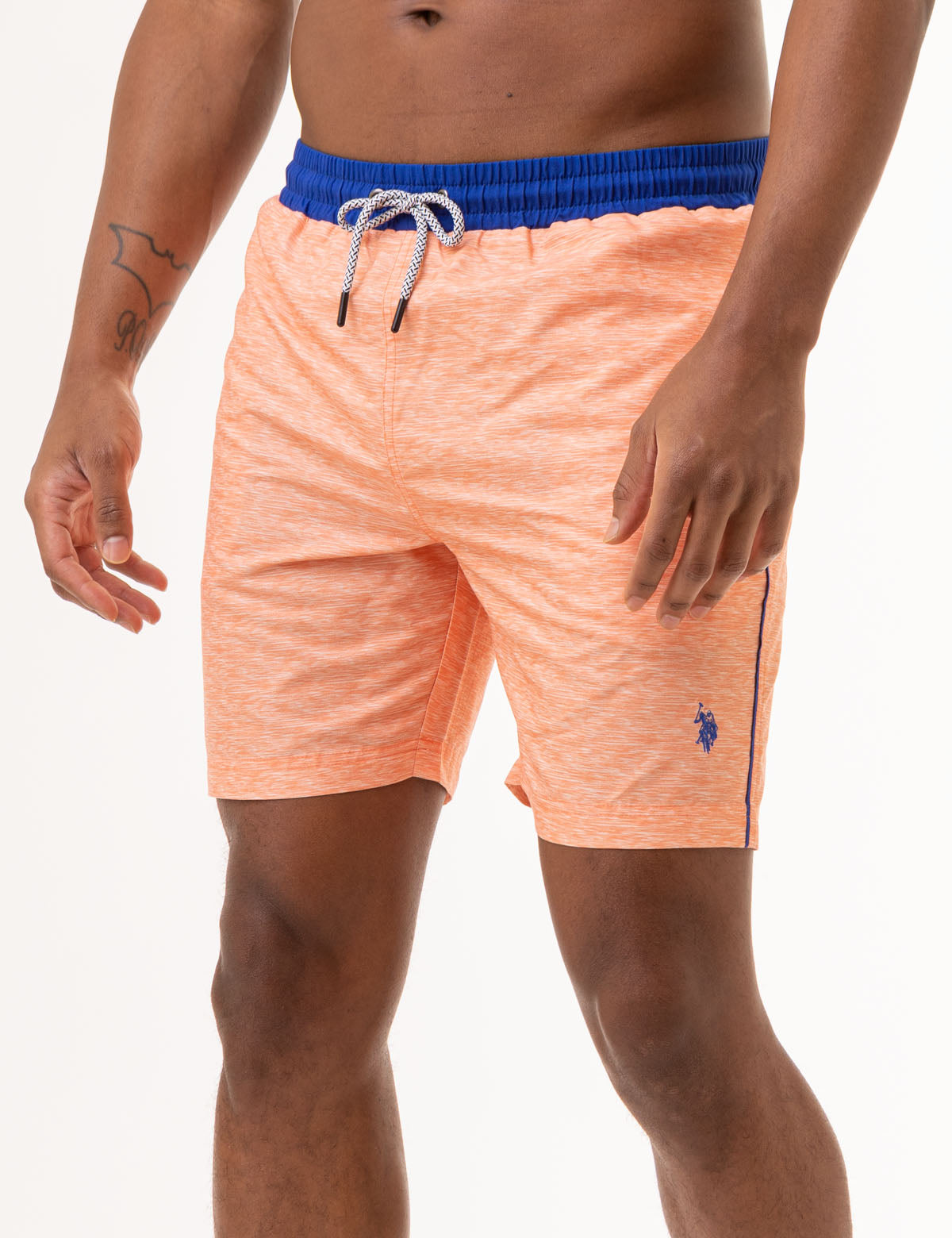 Heather Contrast Swim Trunks for Men – Quick-Dry Beach Shorts