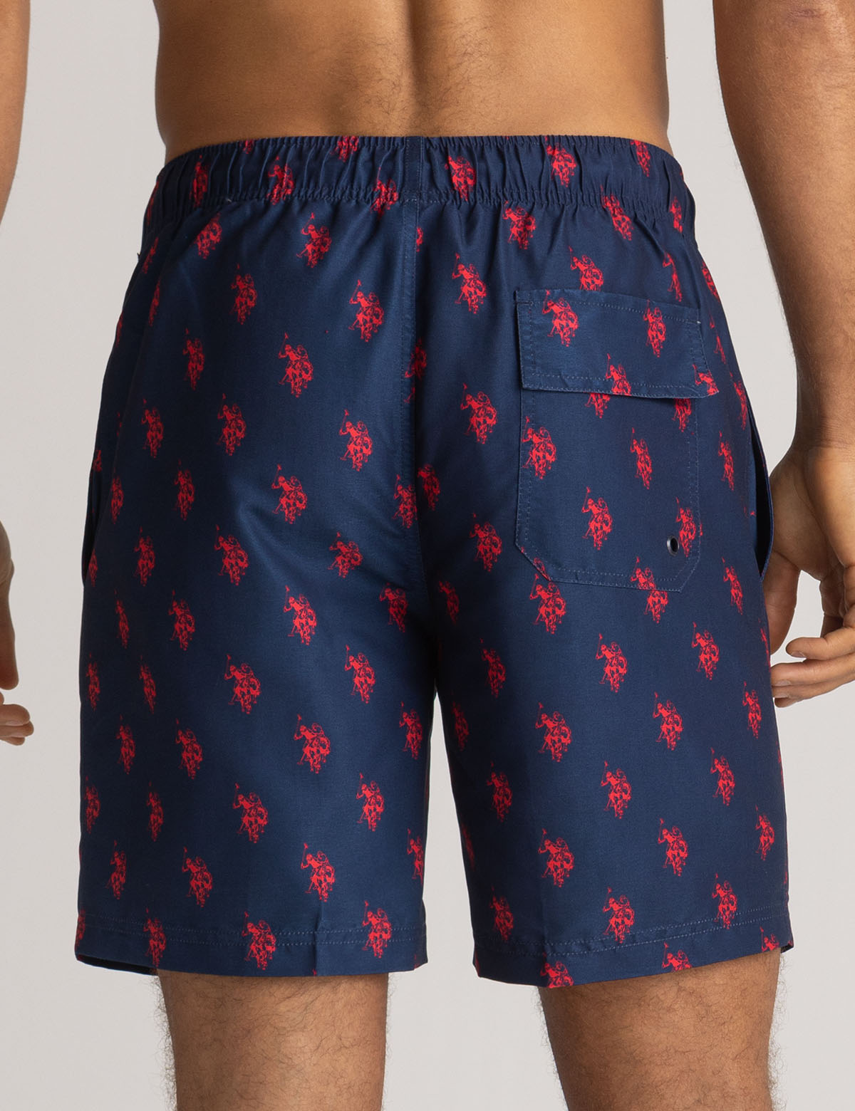 Men's 7" Logo Print Swim Shorts with Adjustable Waist