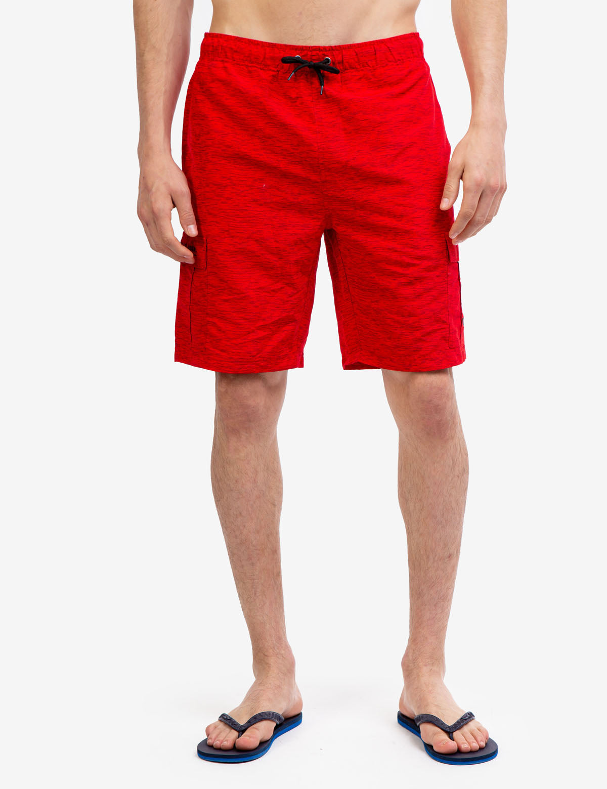 USPA Heather Cargo Swim Trunks with Pockets - 9" Inseam
