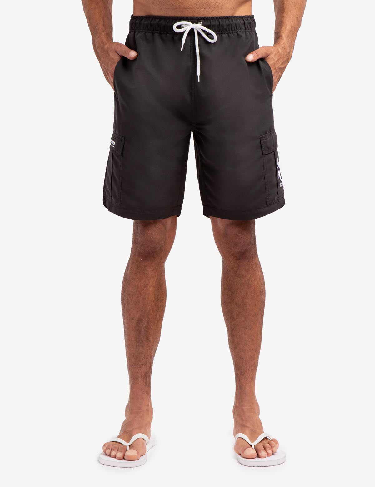 USPA 9" Cargo Swim Trunks with Elastic Waistband & Pockets
