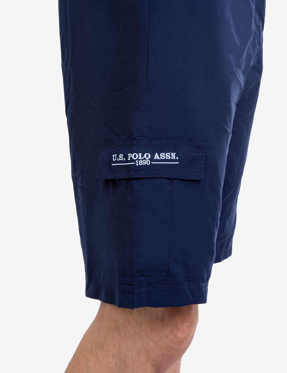 USPA 9" Cargo Swim Trunks with Elastic Waistband & Pockets