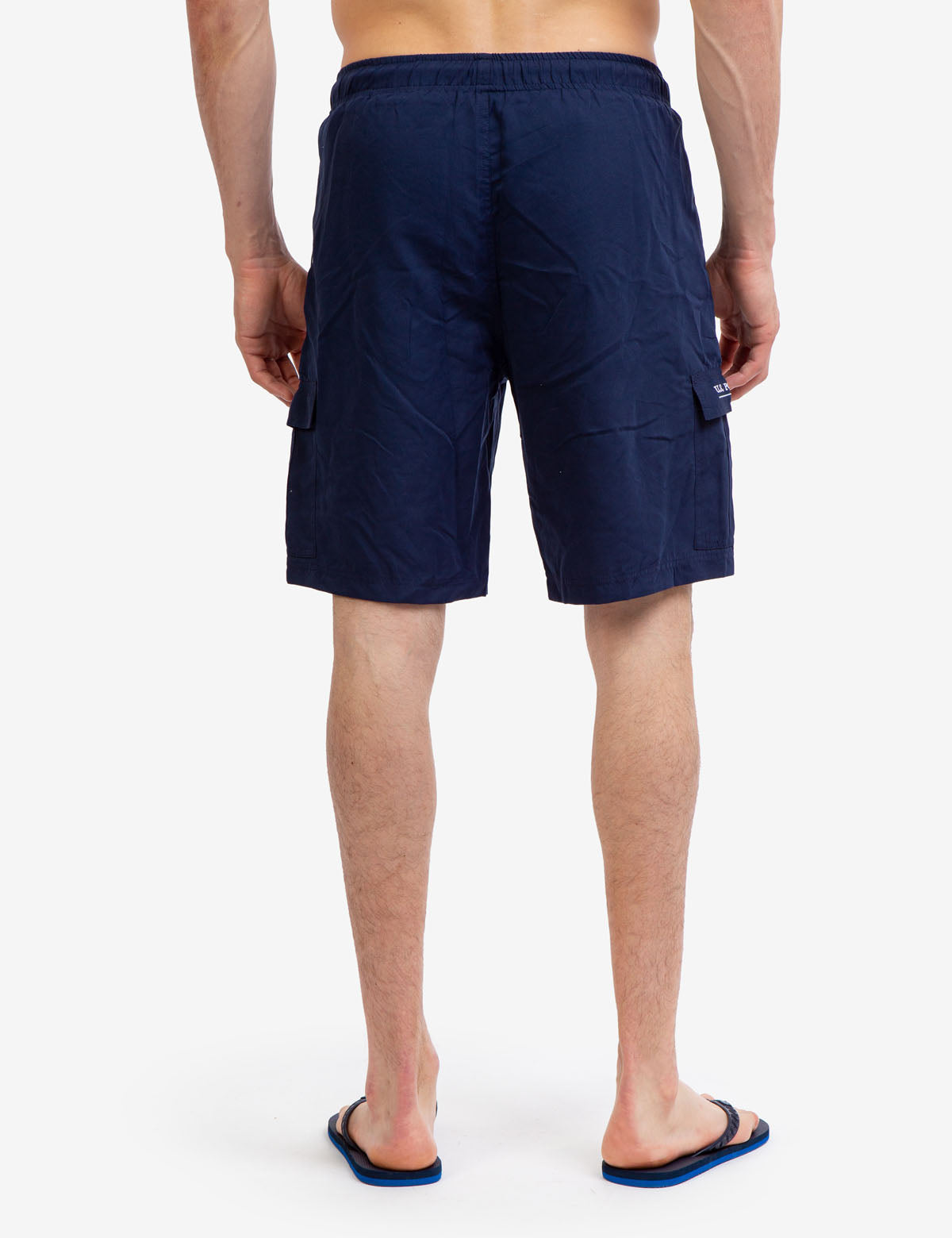 USPA 9" Cargo Swim Trunks with Elastic Waistband & Pockets