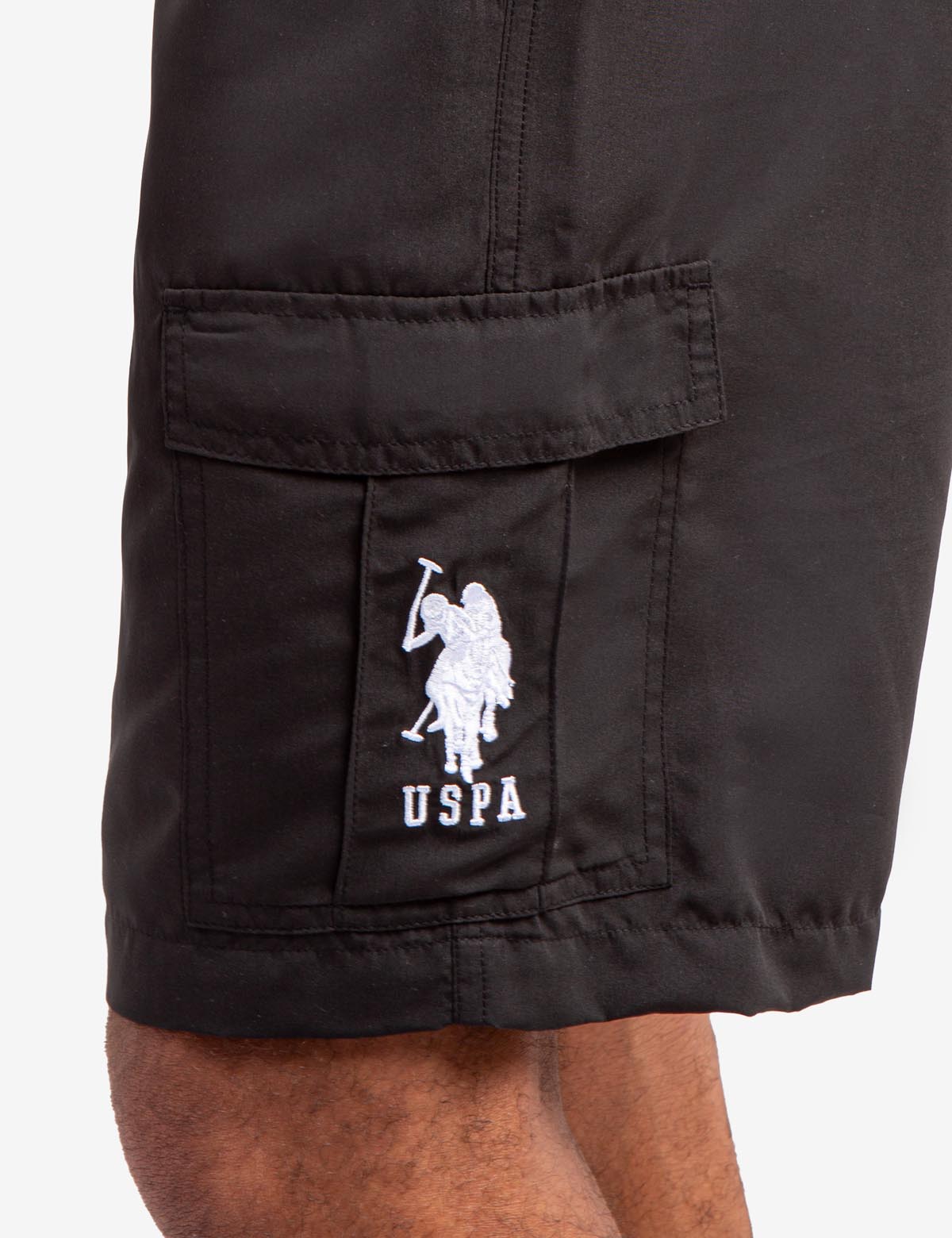 USPA 9" Cargo Swim Trunks with Elastic Waistband & Pockets
