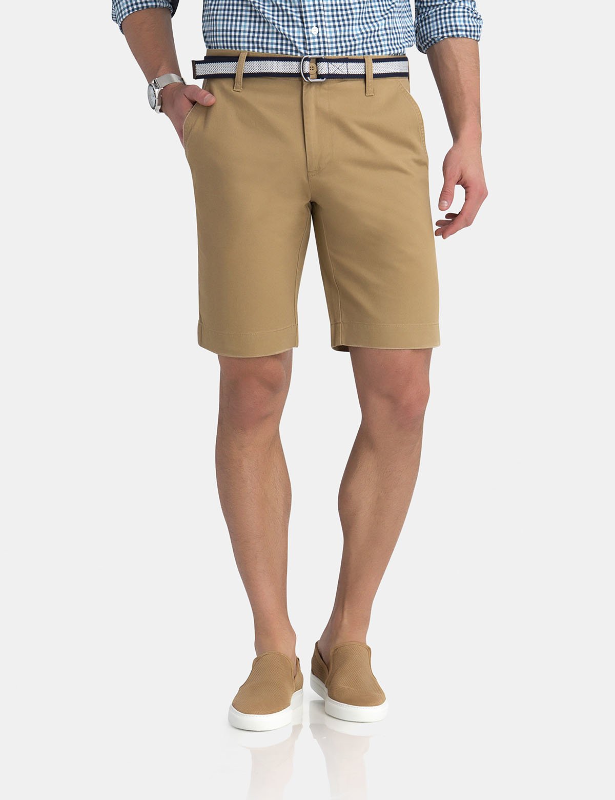 Hartford Cotton Belted Shorts with Removable Belt